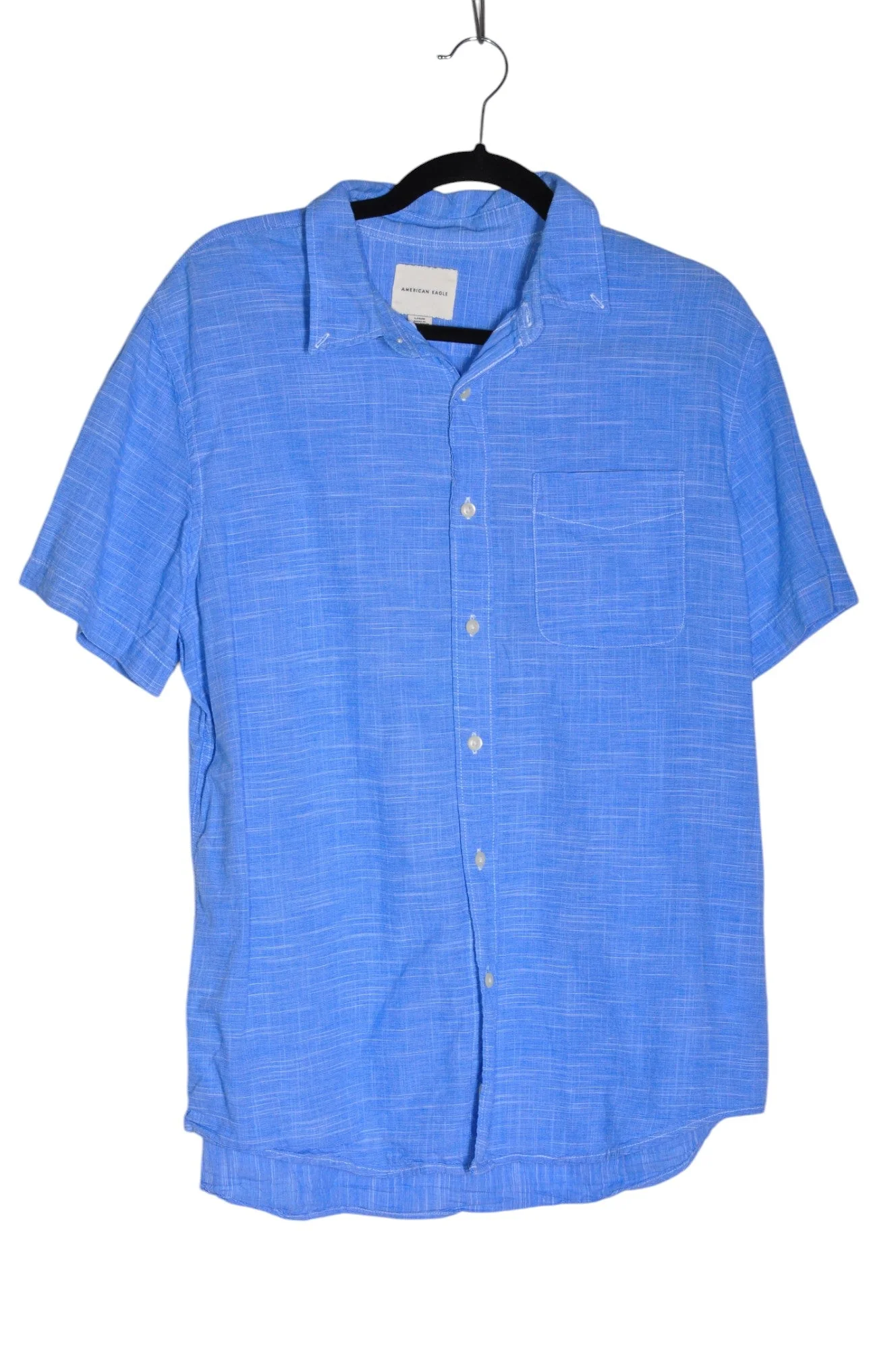 AMERICAN EAGLE Women Button Down Tops Regular fit in Blue - L