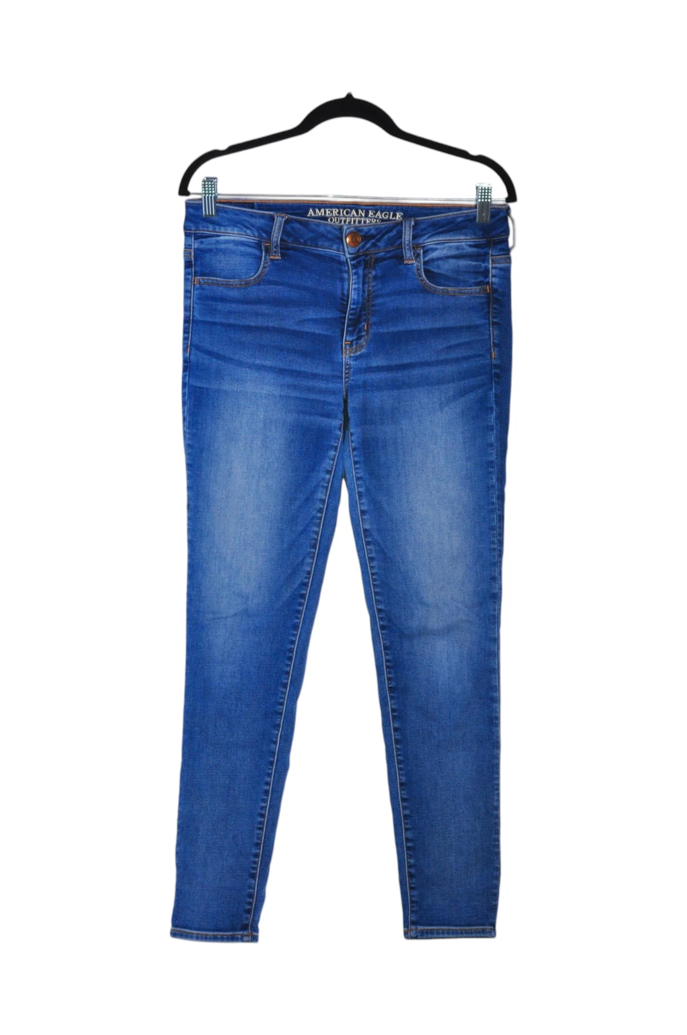 AMERICAN EAGLE Women Straight-Legged Jeans Regular fit in Blue - 10