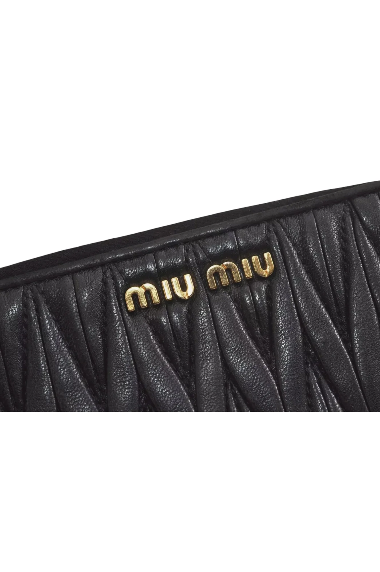 Authentic MIU MIU Vintage Matelasse Leather Coin Case Purse Black 8330L - Image 10