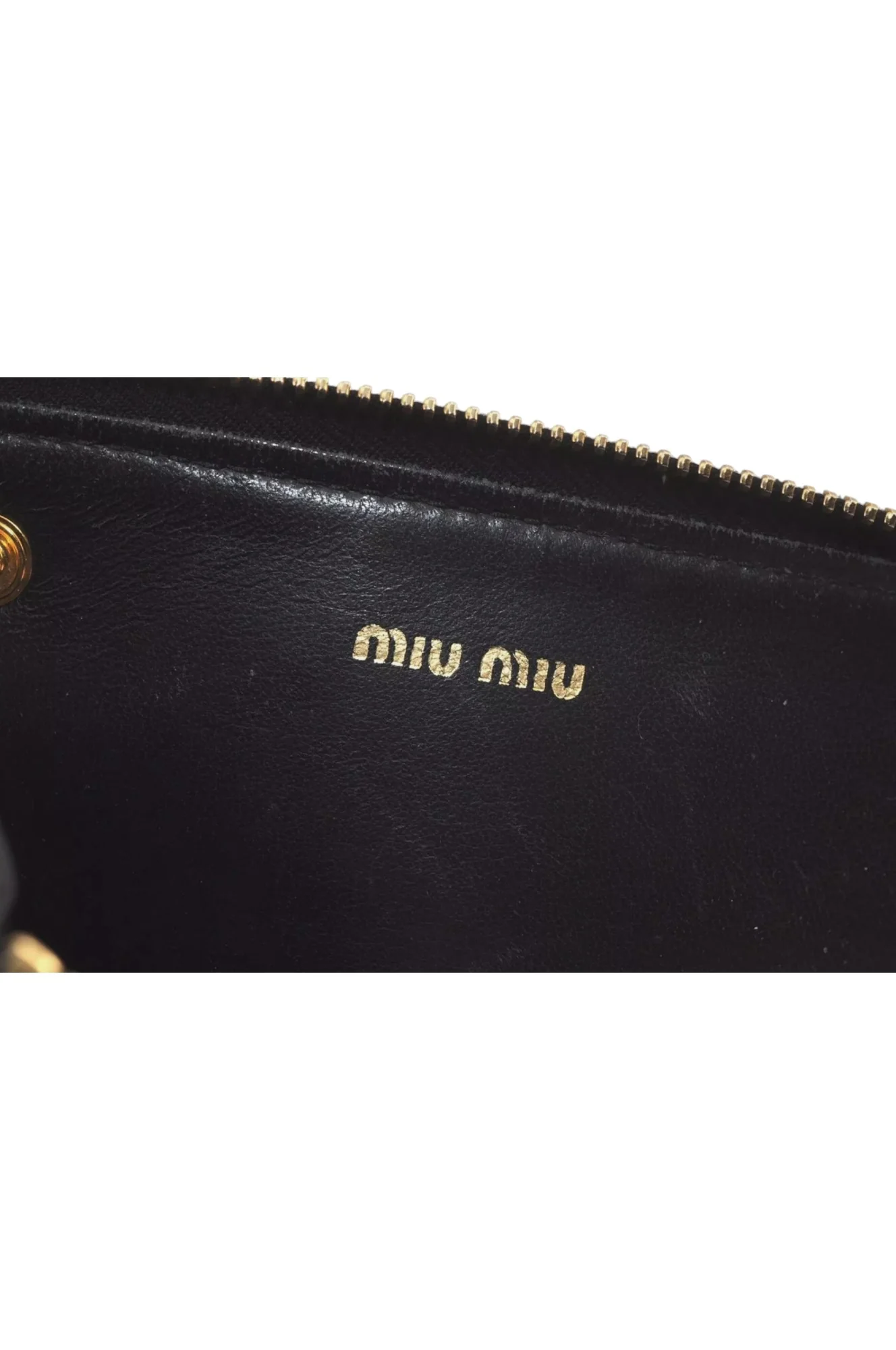 Authentic MIU MIU Vintage Matelasse Leather Coin Case Purse Black 8330L - Image 12