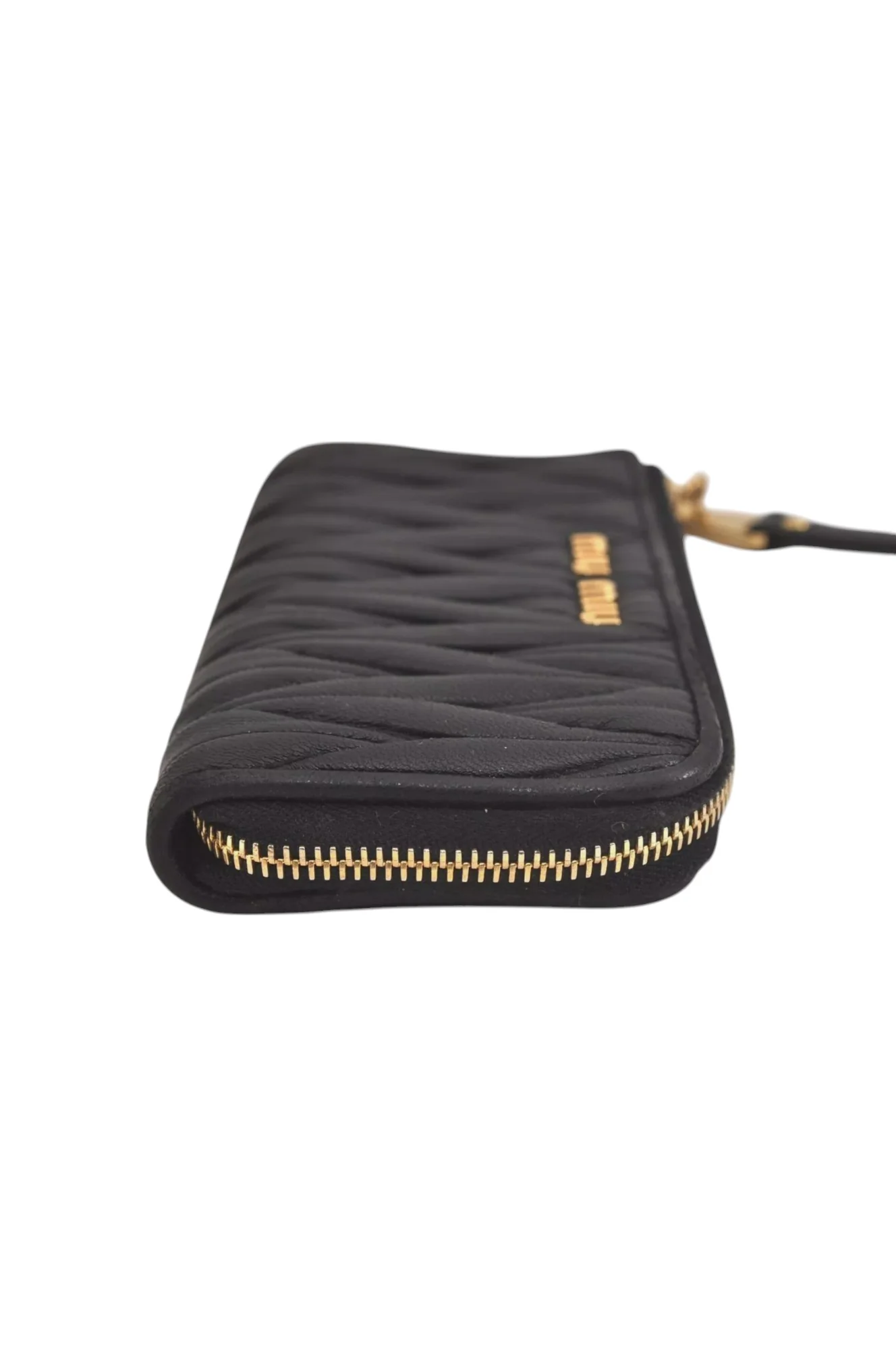 Authentic MIU MIU Vintage Matelasse Leather Coin Case Purse Black 8330L - Image 5