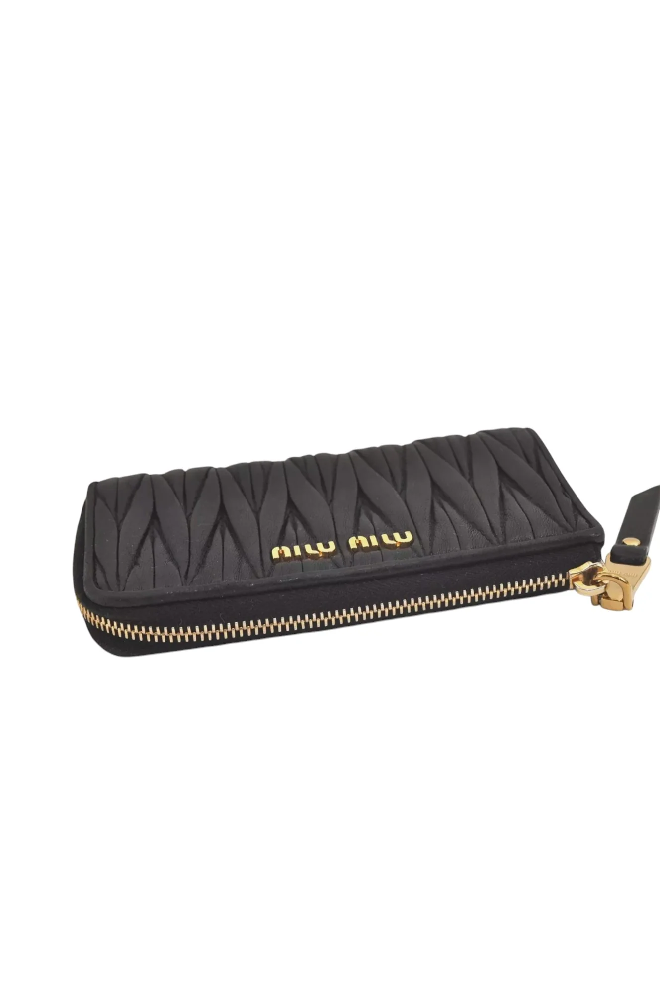 Authentic MIU MIU Vintage Matelasse Leather Coin Case Purse Black 8330L - Image 6