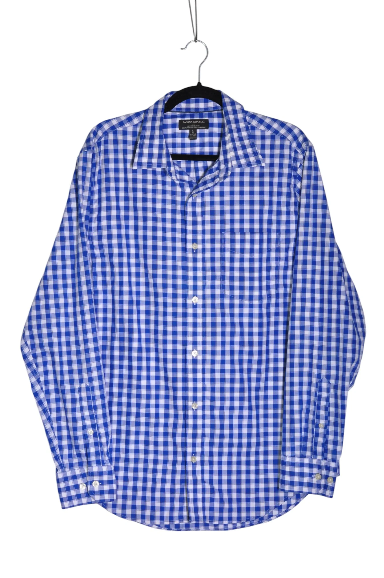 BANANA REPUBLIC Men Button Down Tops Regular fit in Blue - L