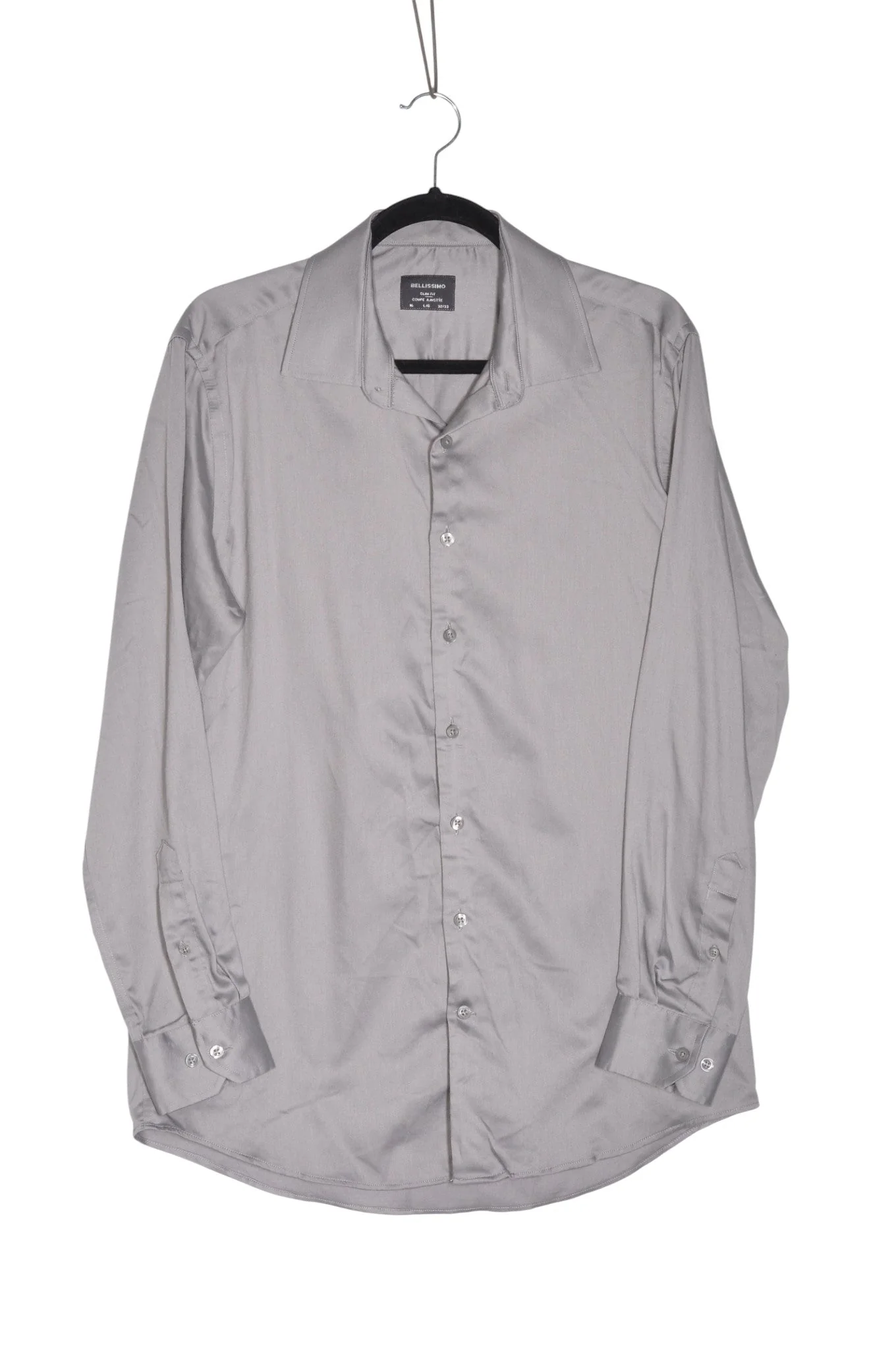 BELLISSIMO Men Button Down Tops Regular fit in Gray - L
