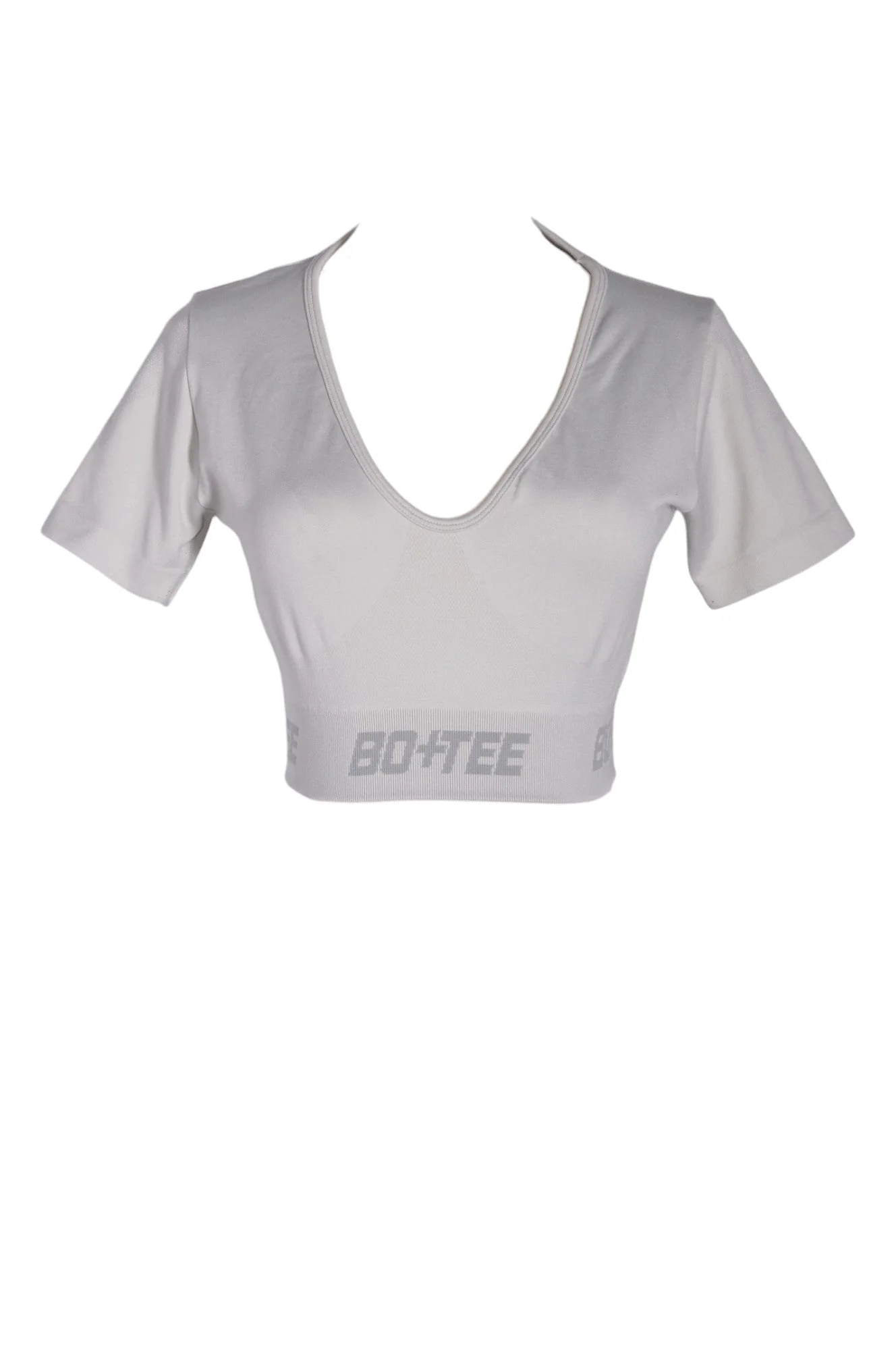 BO + TEE Women Crop Tops Regular fit in Gray - M