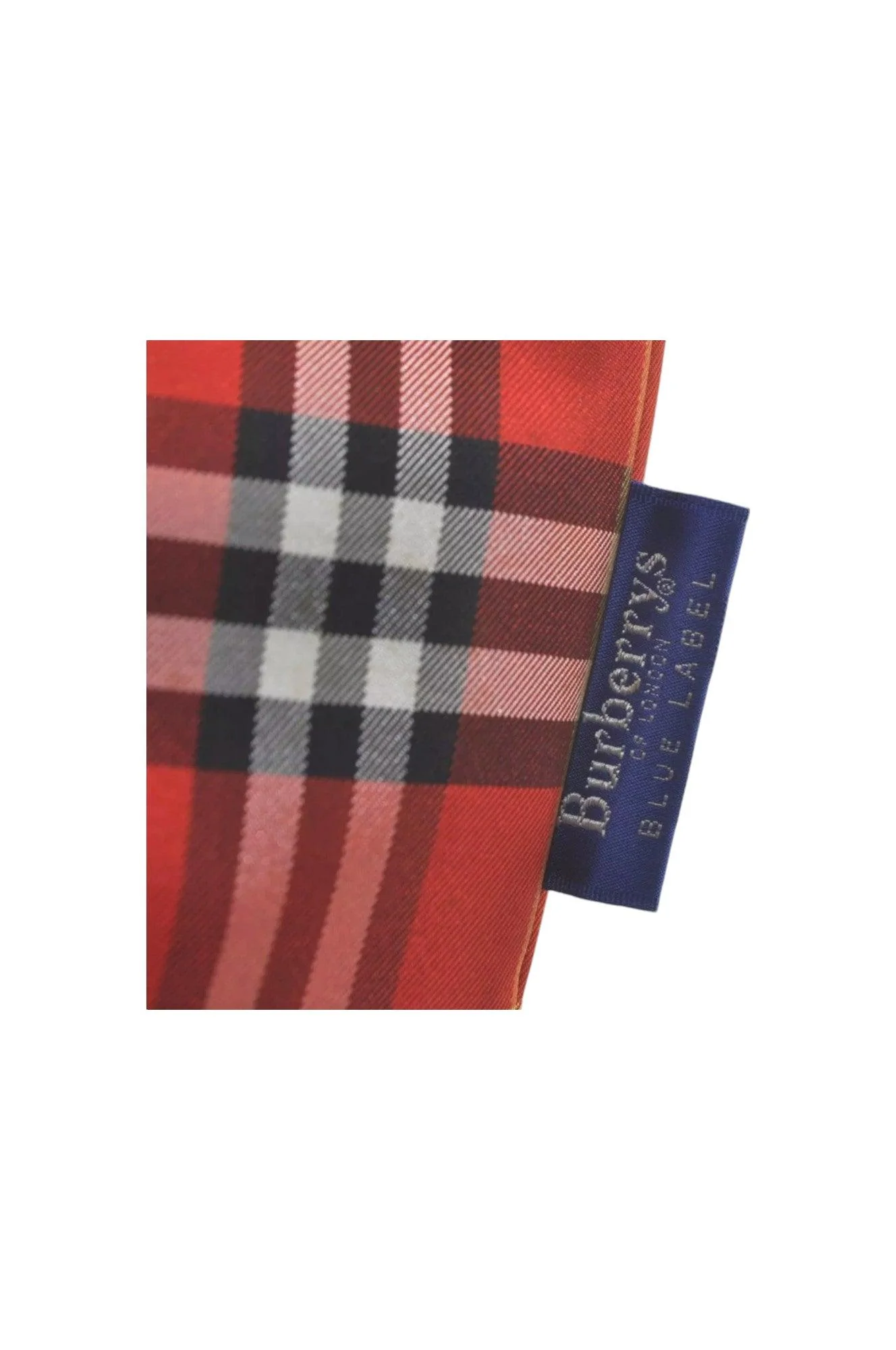 Burberry BLUE LABEL Check Shoulder Tote Bag Nylon Leather Red 9373K - Image 10