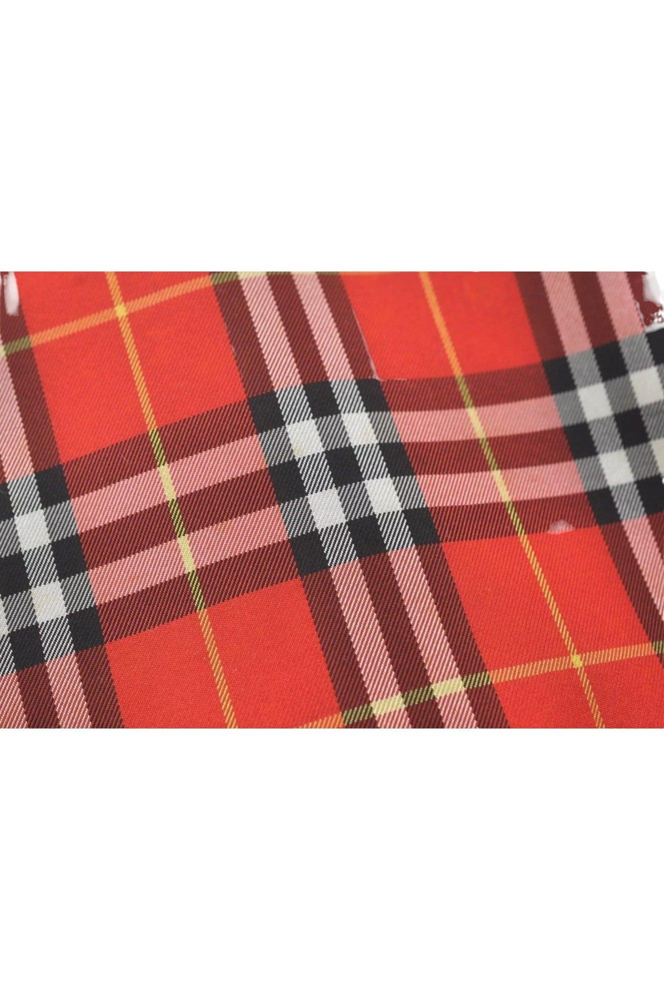Burberry BLUE LABEL Check Shoulder Tote Bag Nylon Leather Red 9373K - Image 16