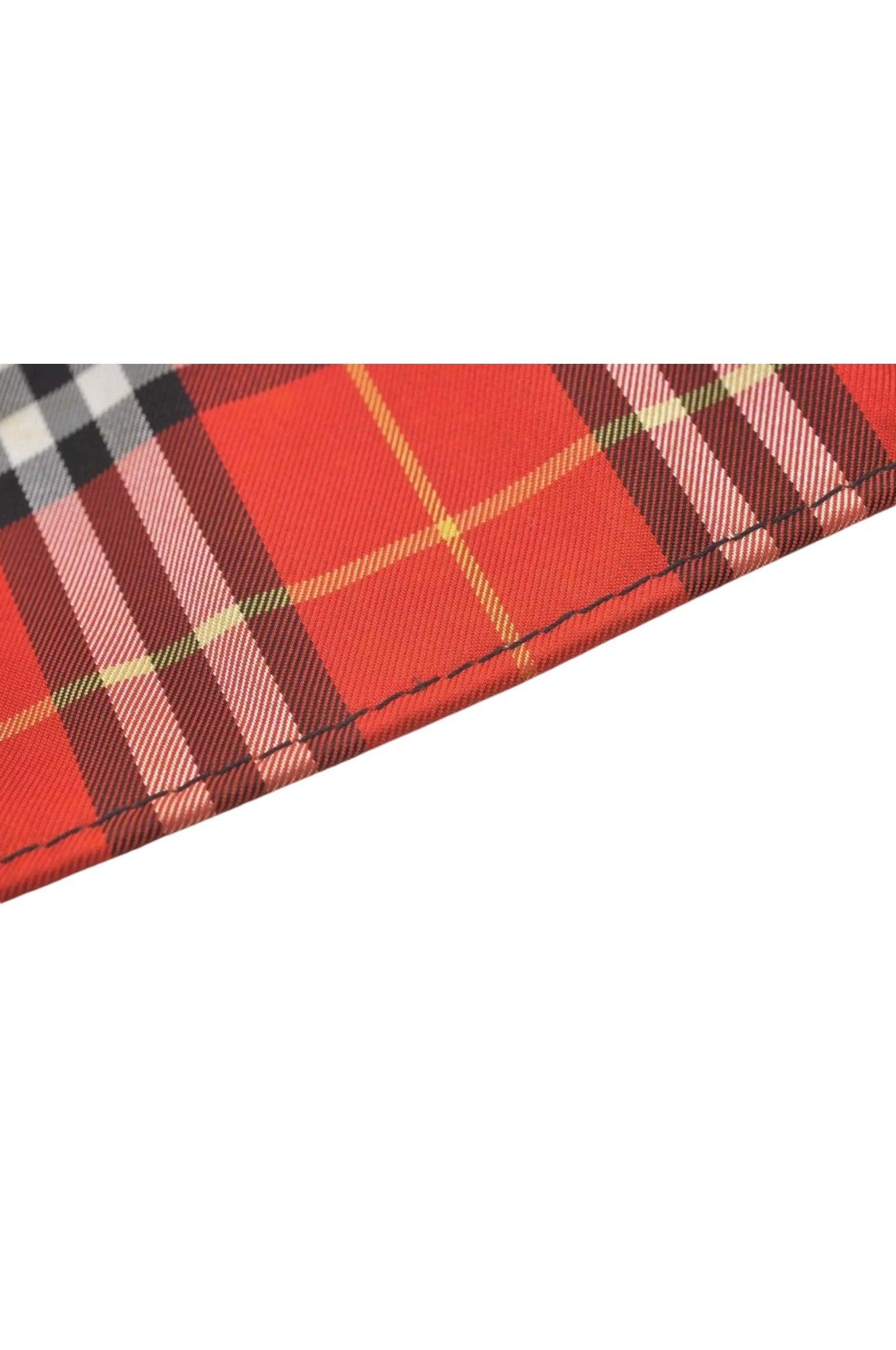 Burberry BLUE LABEL Check Shoulder Tote Bag Nylon Leather Red 9373K - Image 17
