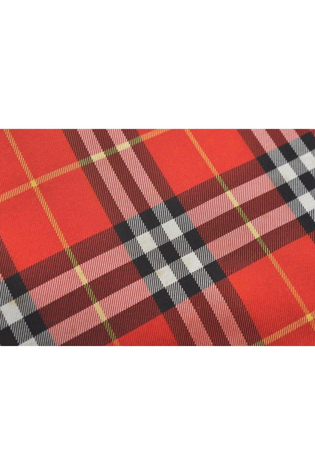 Burberry BLUE LABEL Check Shoulder Tote Bag Nylon Leather Red 9373K - Image 18