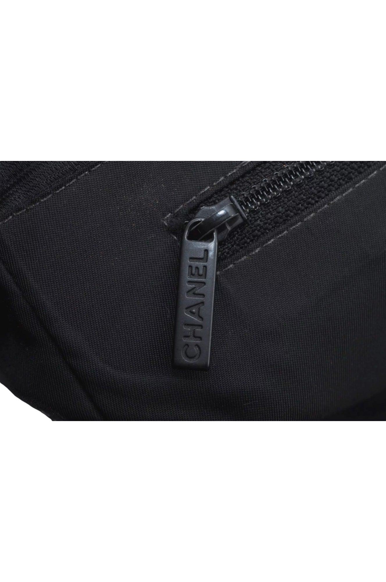 CHANEL New Travel Line Vintage Tote Bag Nylon Leather Black Junk 1911J - Image 17
