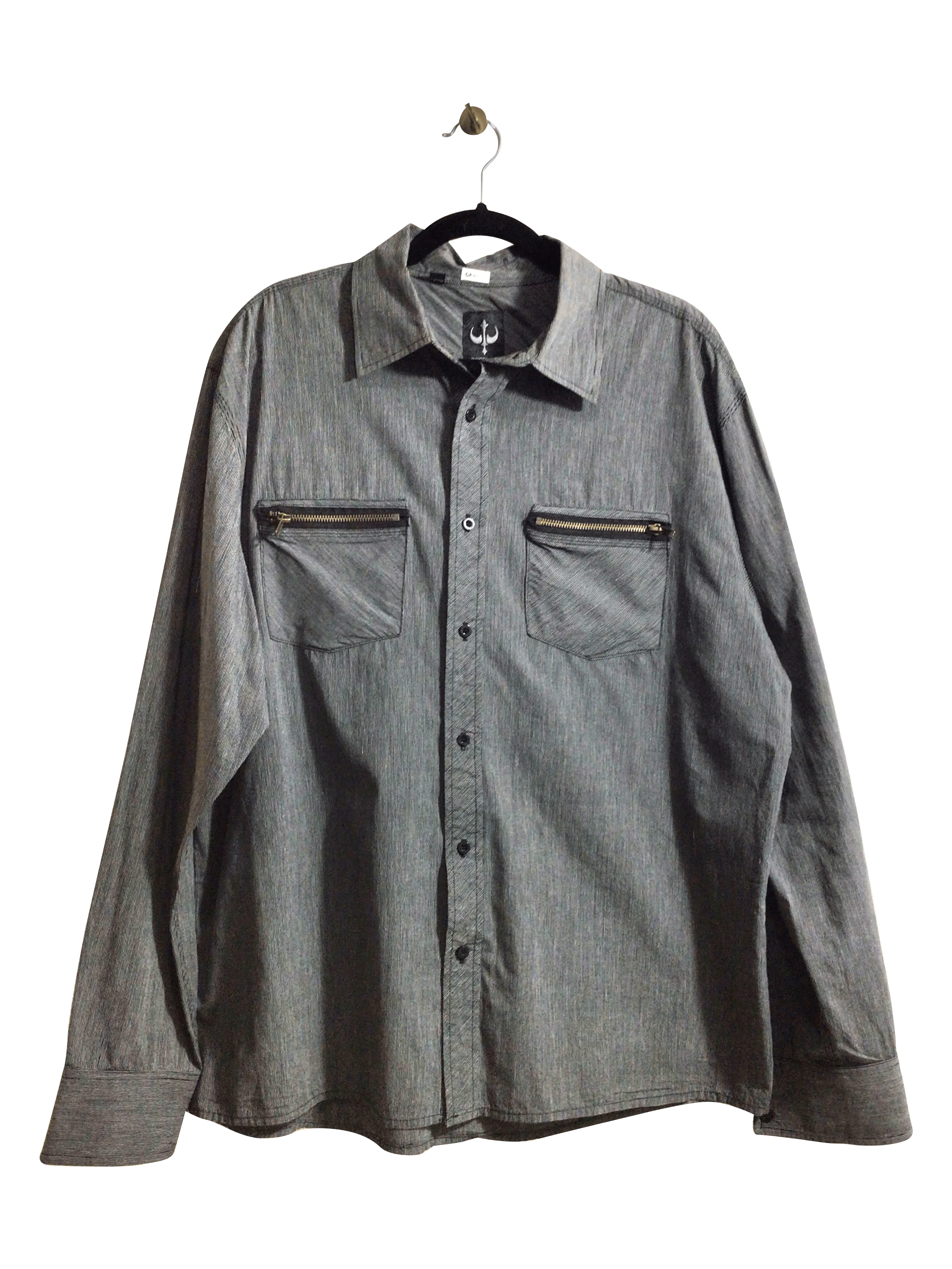 DOCTRINE COLLECTION Men Button Down Tops Regular fit in Black - XXL