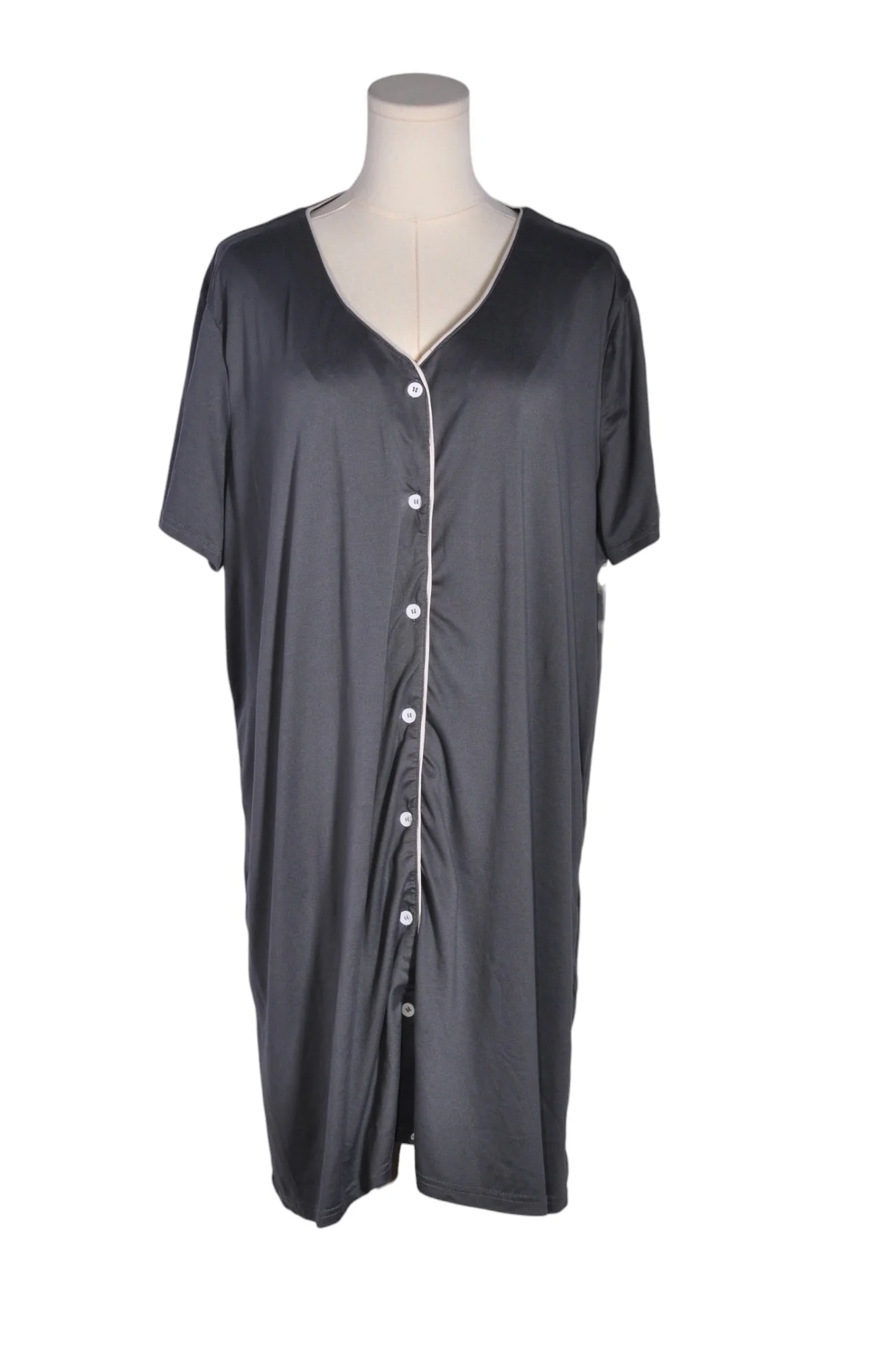 EKOUAER Women Night Wear Regular fit in Gray - XXL