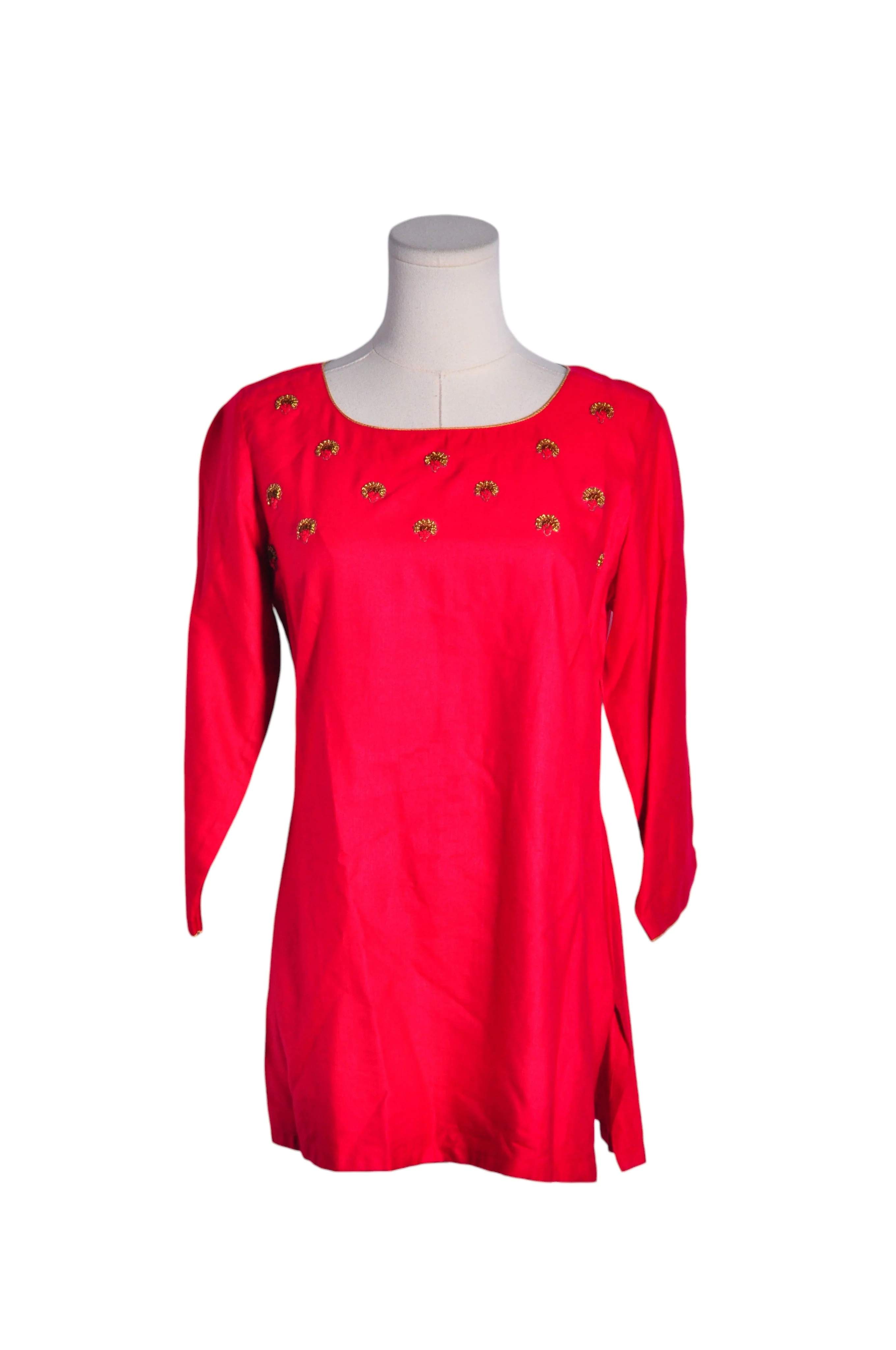 FABINDIA Women Tunics Regular fit in Red - S