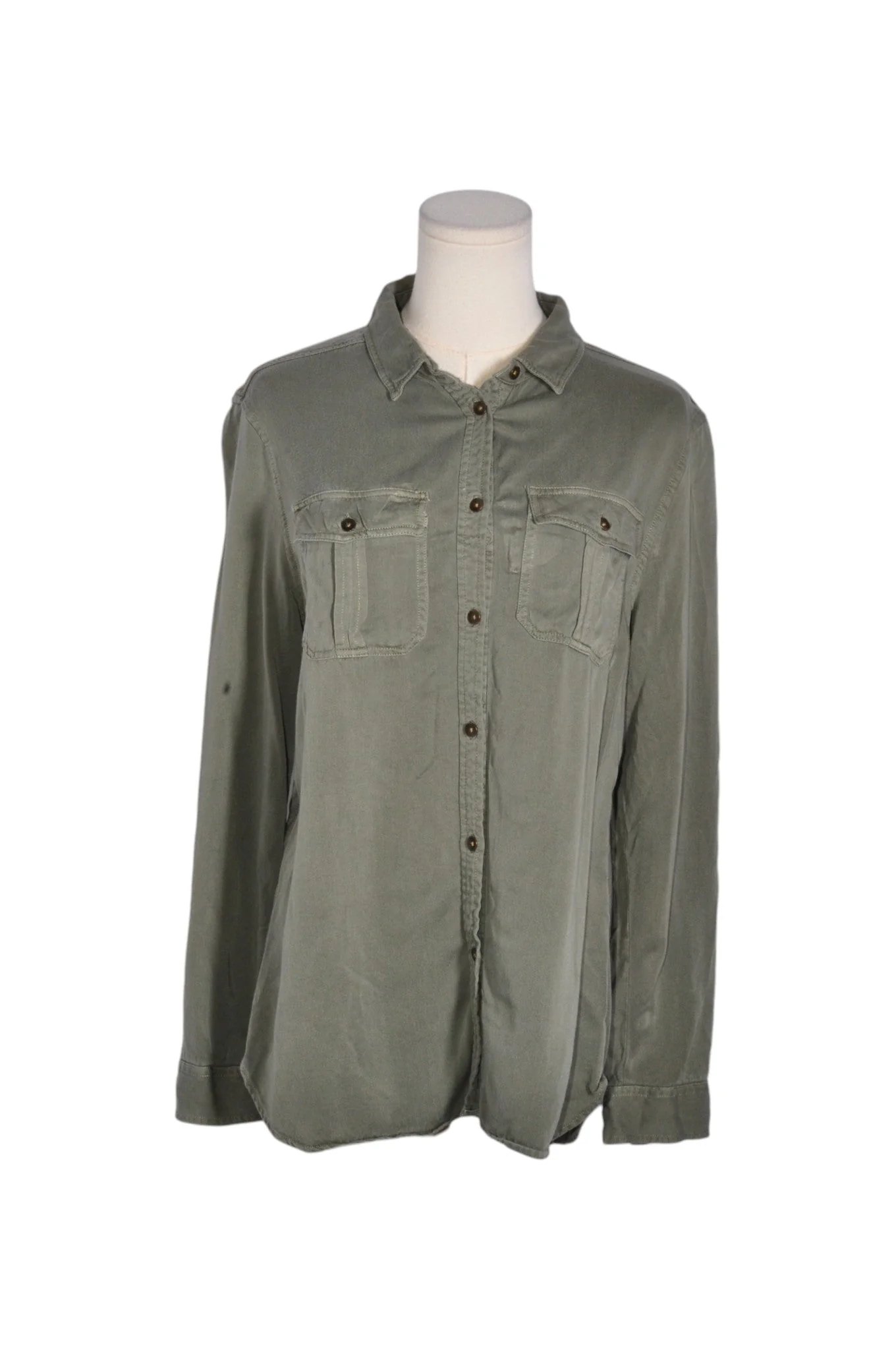 FLARLOW Women Button Down Tops Regular fit in Green - M