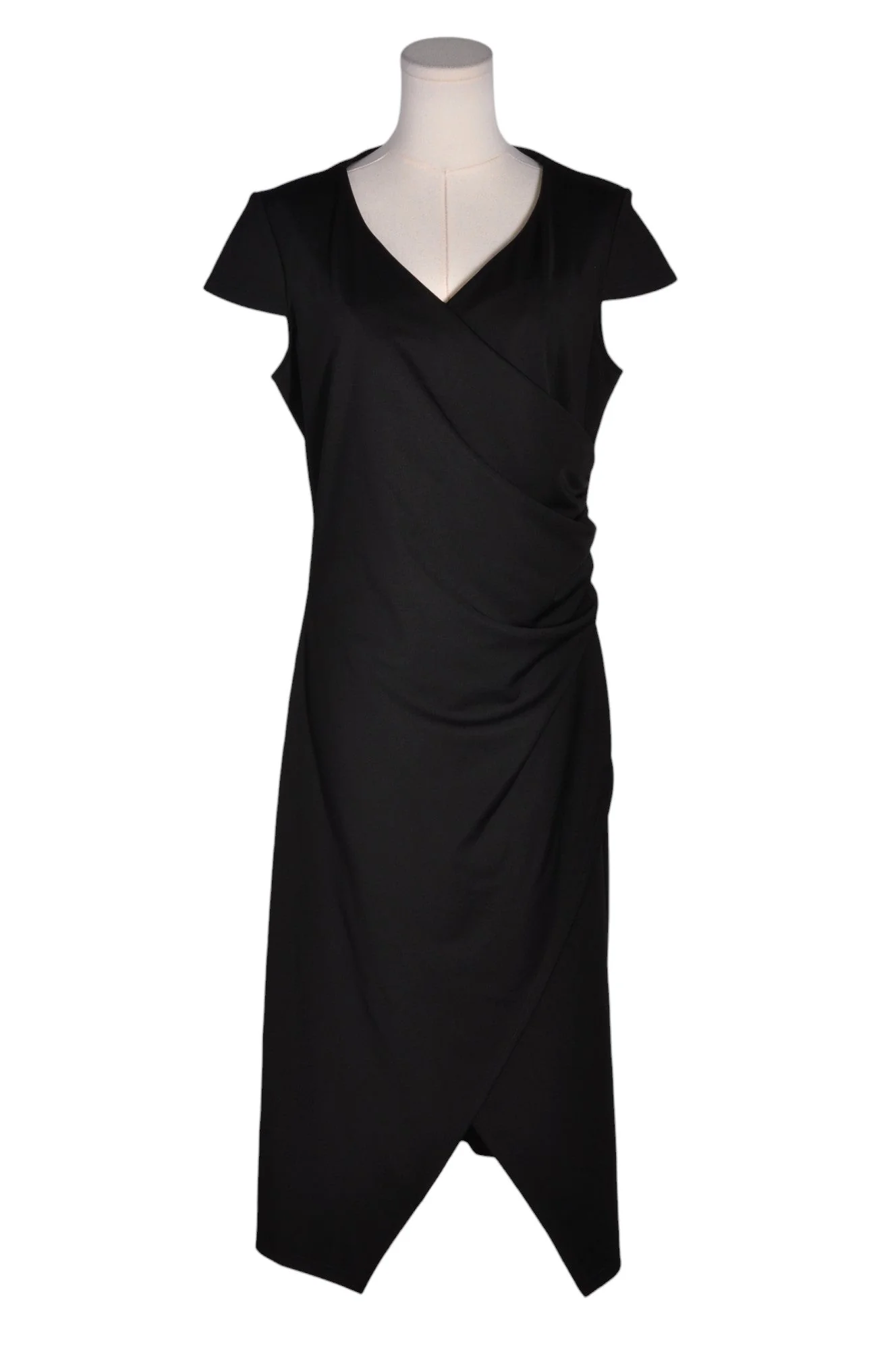 FLORAL-IN Women Wrap Dresses Regular fit in Black - L