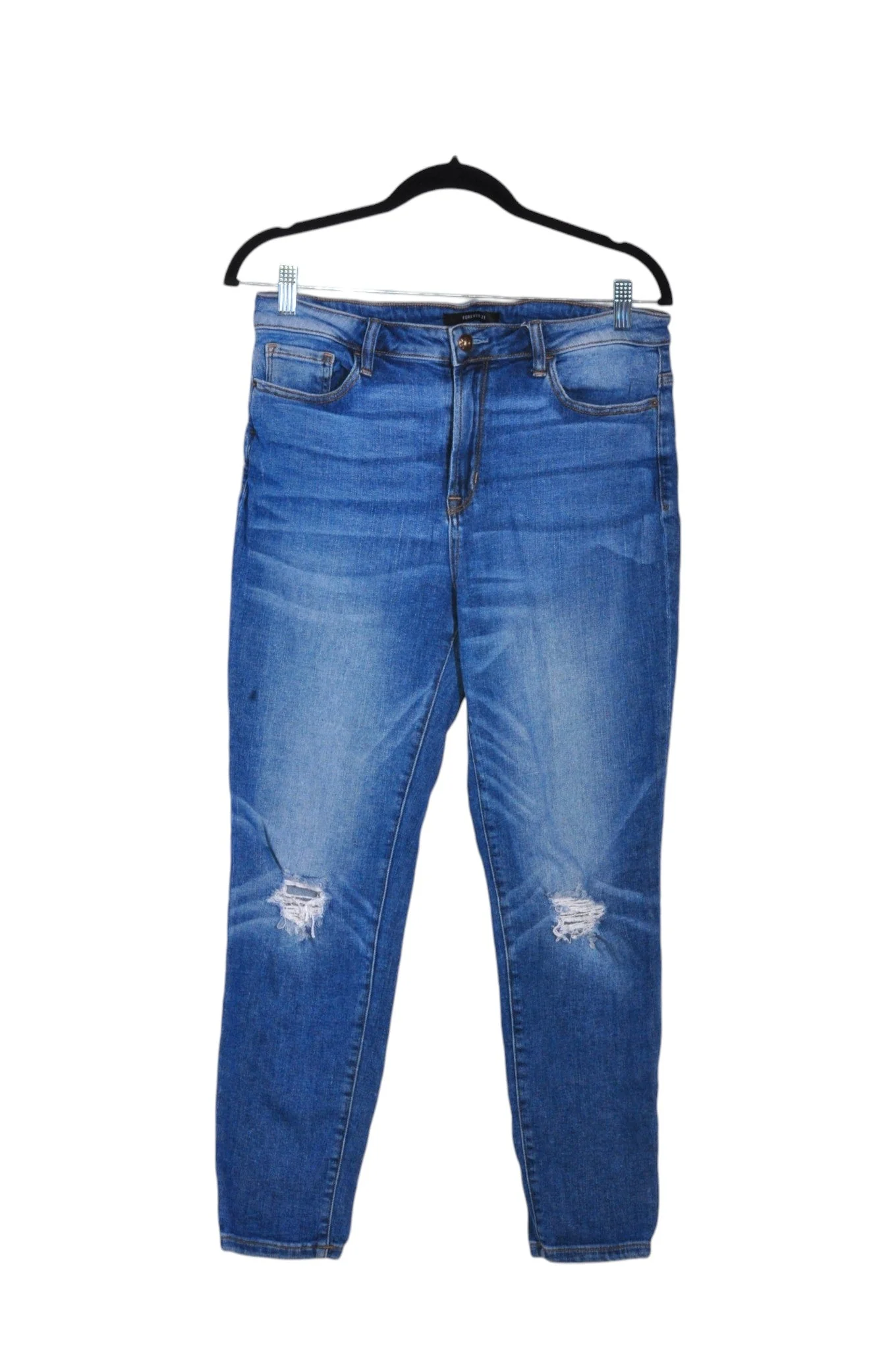 FOREVER 21 Women Straight-Legged Jeans Regular fit in Blue - 30