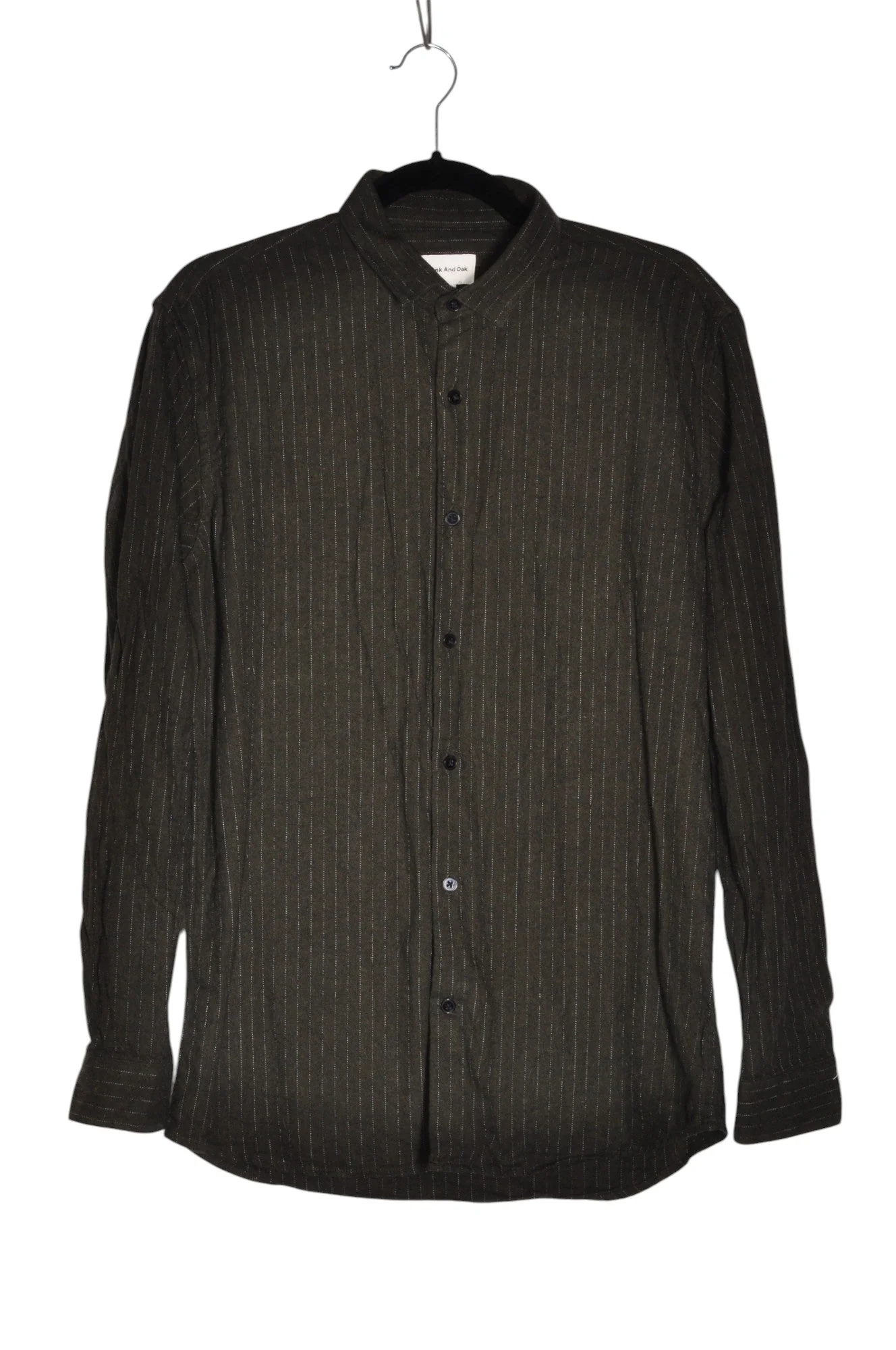 FRANK & OAK Men Button Down Tops Regular fit in Green - S