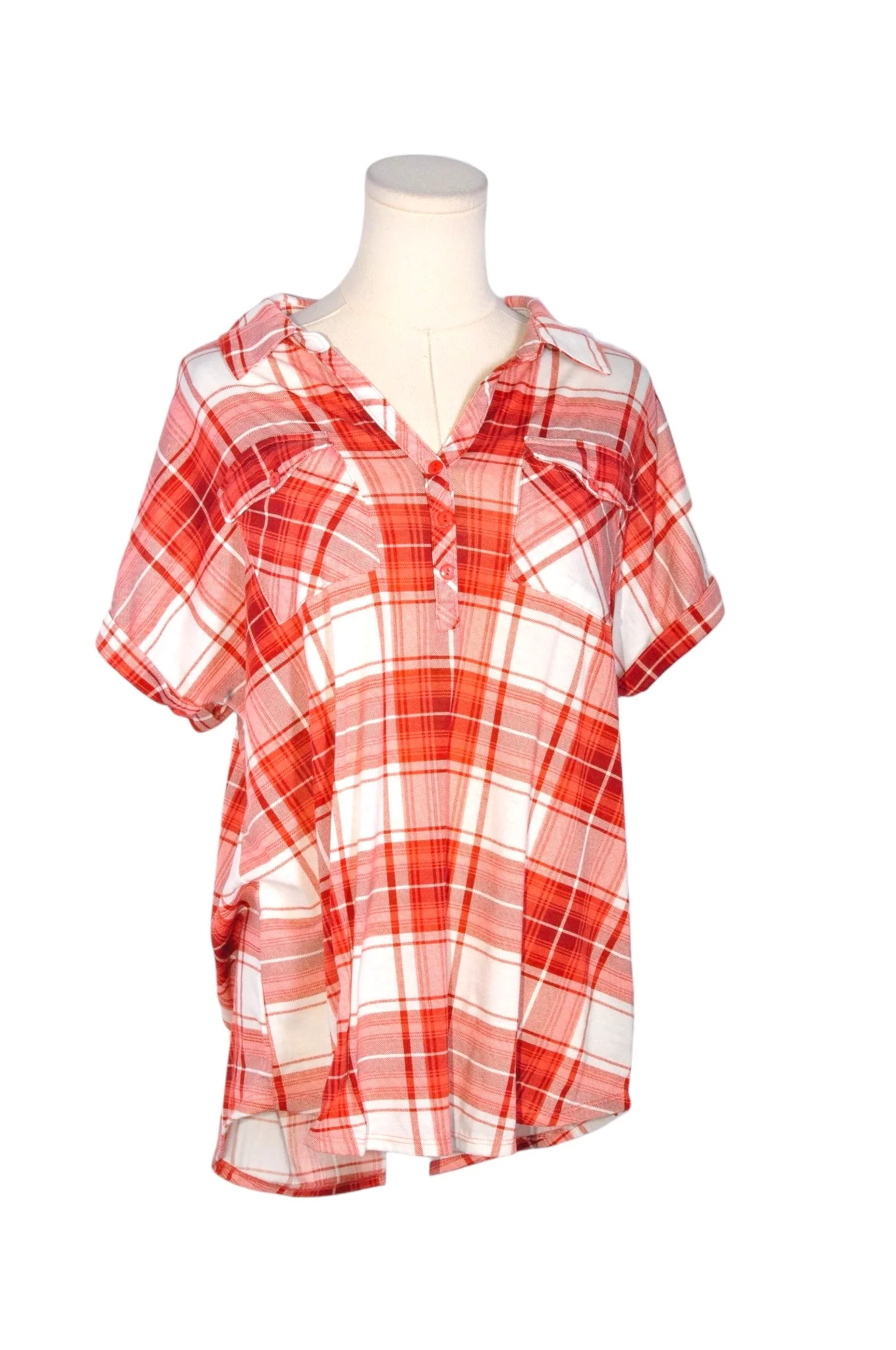 FRENCH TWIST Women Button Down Tops Regular fit in Orange - XL