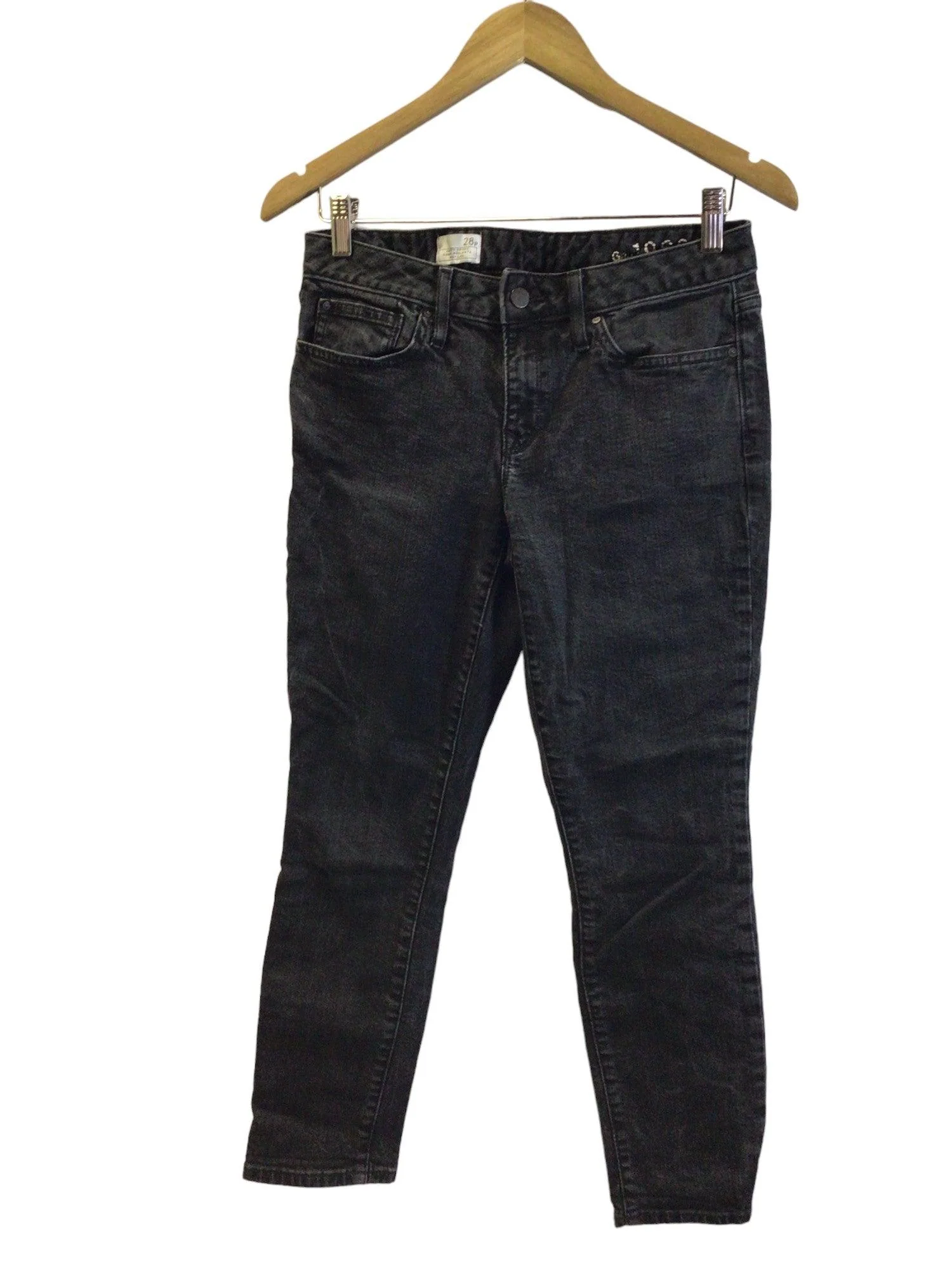 GAP Women Straight-Legged Jeans Regular fit in Black - 28