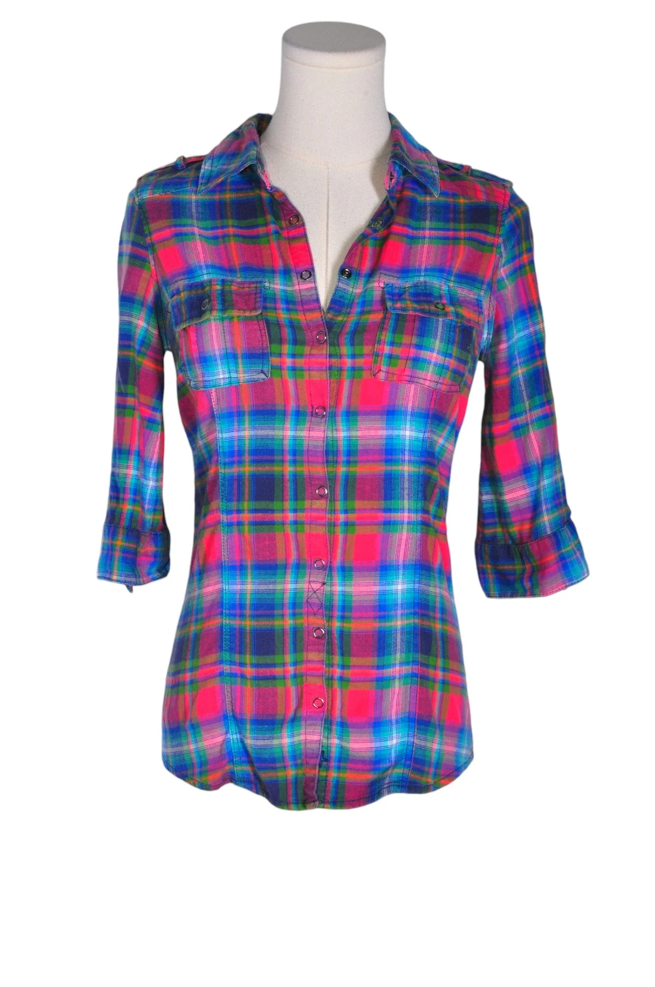 GRG DENIM Women Button Down Tops Regular fit in Blue - XS