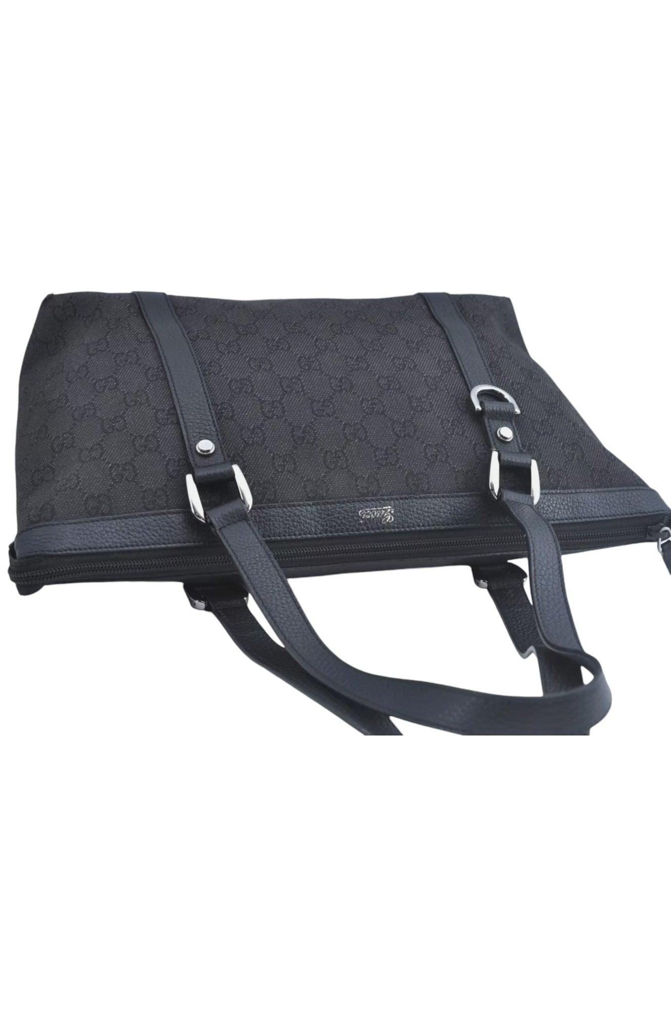 GUCCI Abbey Shoulder Tote Bag GG Canvas Leather 268640 Black L0797 - Image 6