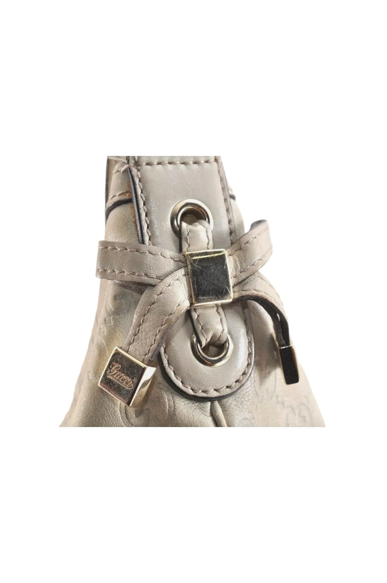GUCCI Princy Guccissima GG Leather Shoulder Bag 162882 White 7406K - Image 17