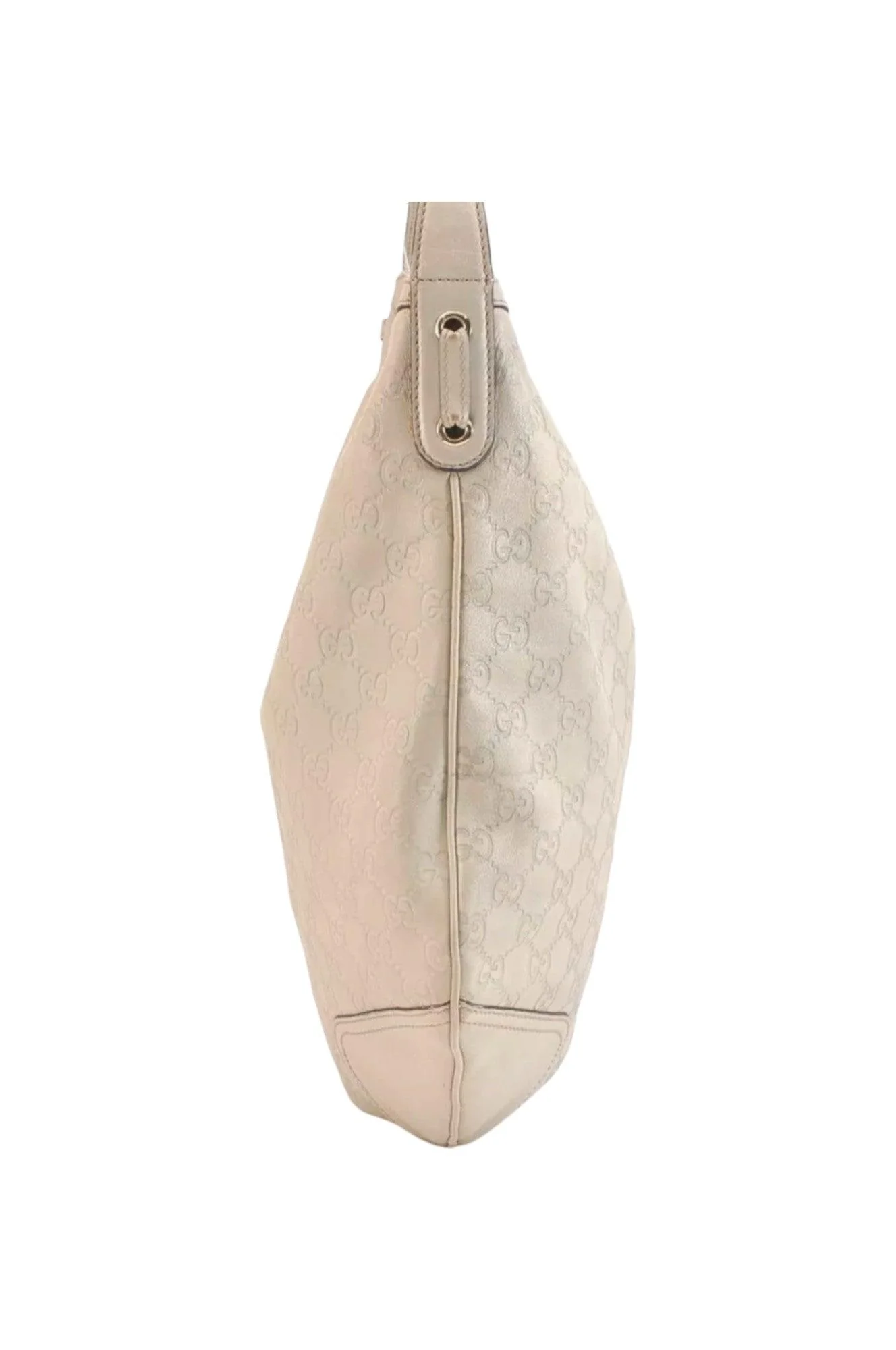 GUCCI Princy Guccissima GG Leather Shoulder Bag 162882 White 7406K - Image 5