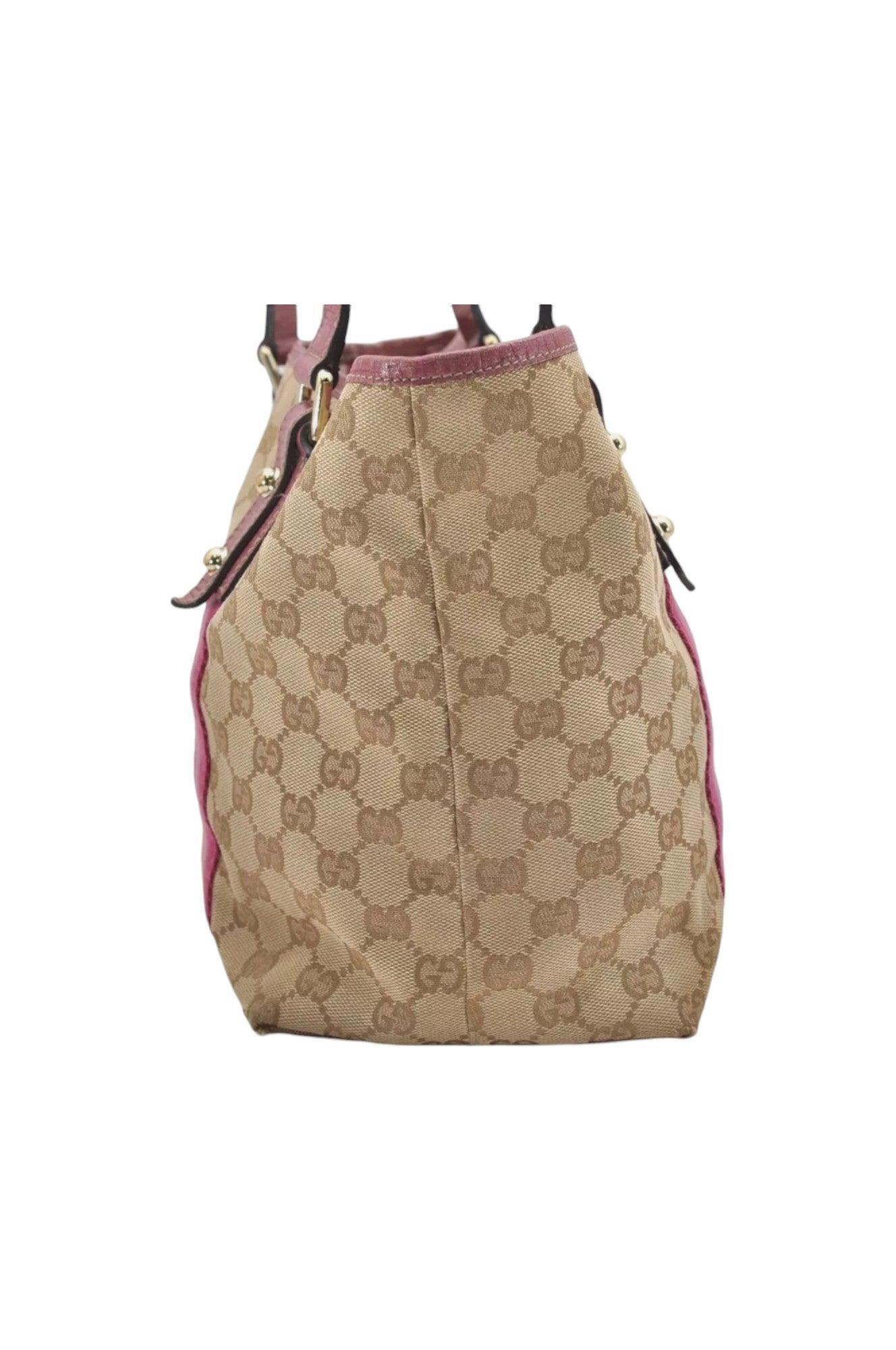 GUCCI Sherry Line Shoulder Tote Bag GG Canvas Leather Beige 7192K - Image 5