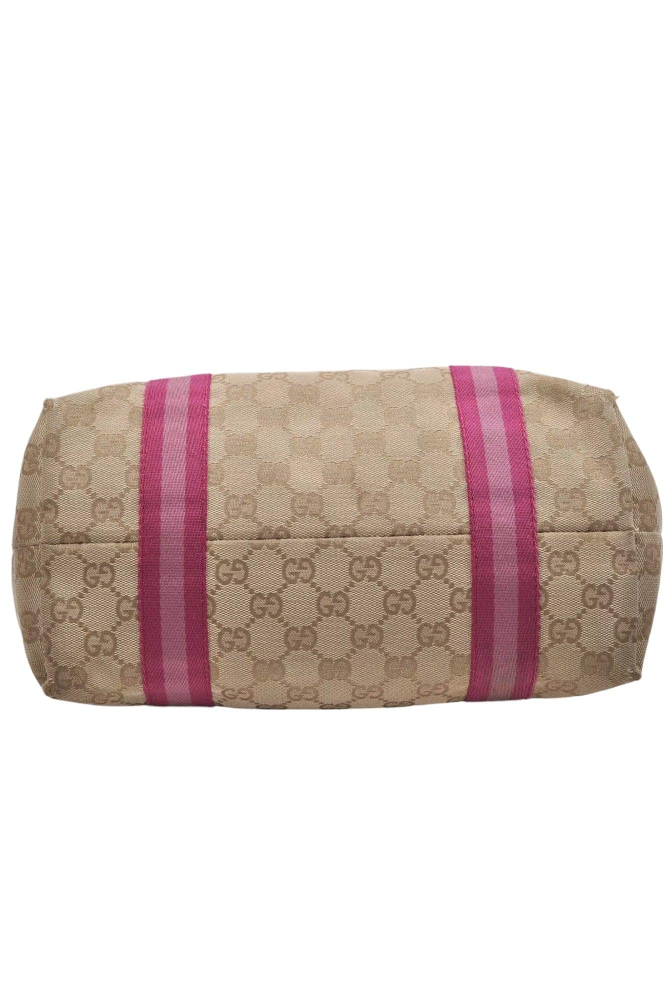 GUCCI Sherry Line Shoulder Tote Bag GG Canvas Leather Beige 7192K - Image 8