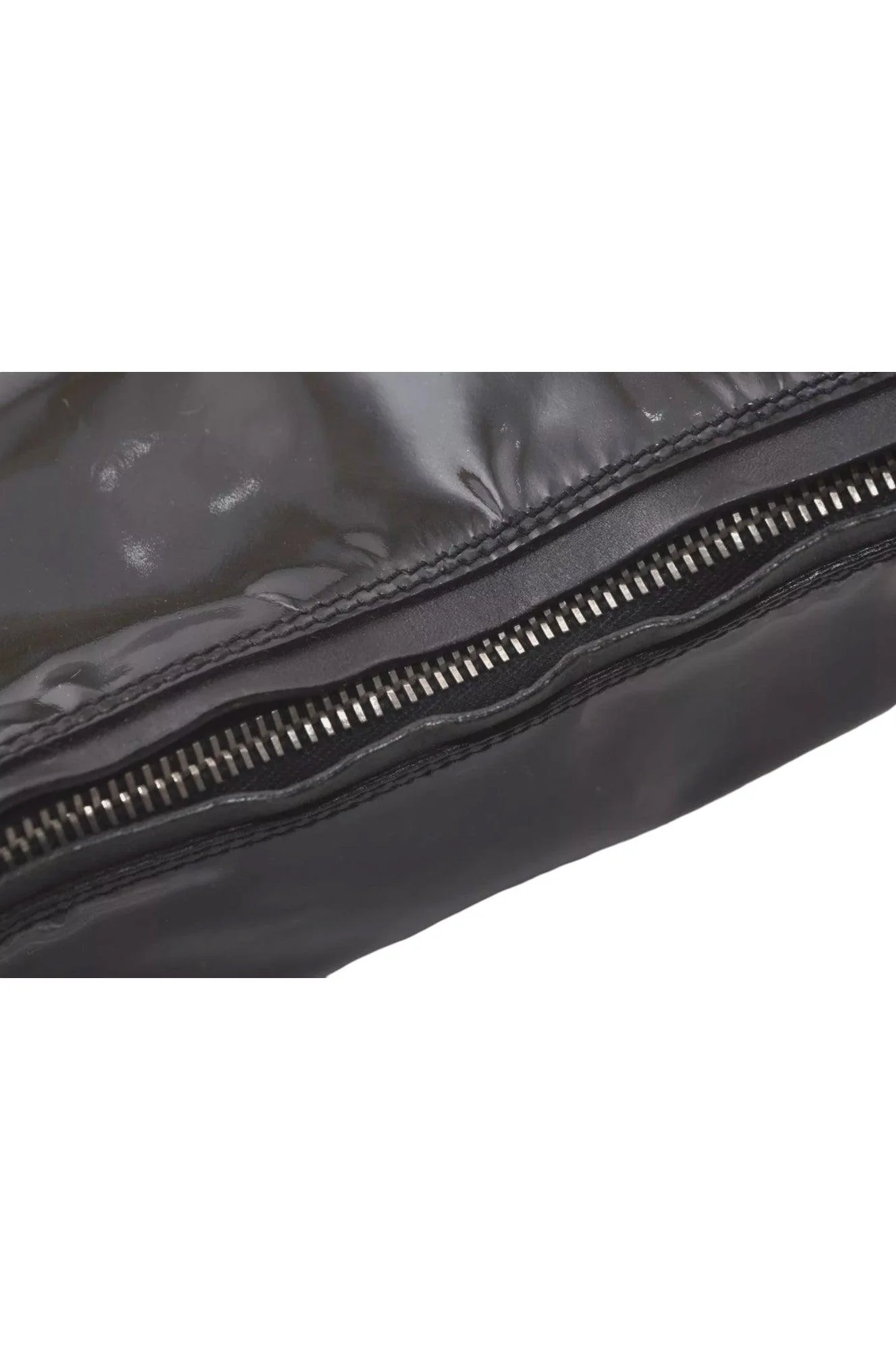 GUCCI Shoulder Hand Bag Purse Enamel Leather 0013766 Black 7891K - Image 16