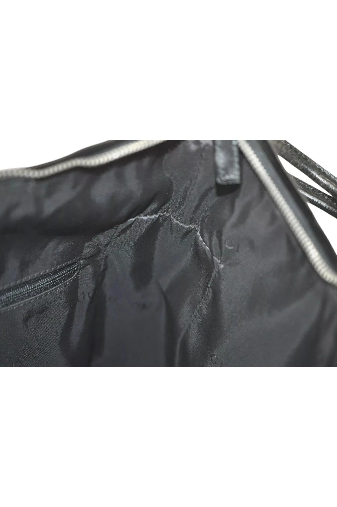 GUCCI Shoulder Hand Bag Purse Enamel Leather 0013766 Black 7891K - Image 20