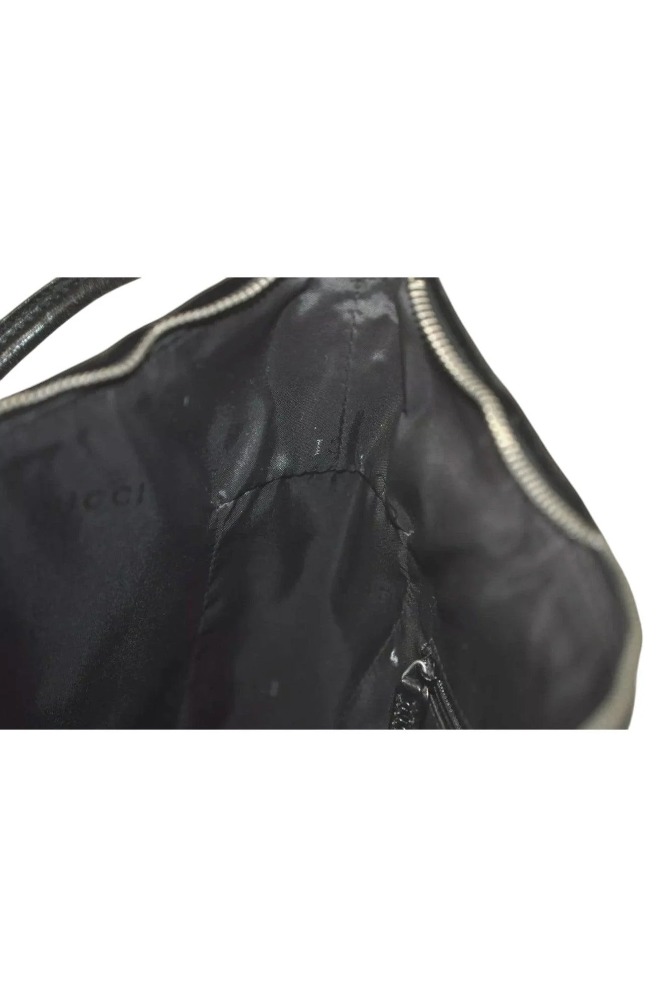 GUCCI Shoulder Hand Bag Purse Enamel Leather 0013766 Black 7891K - Image 21