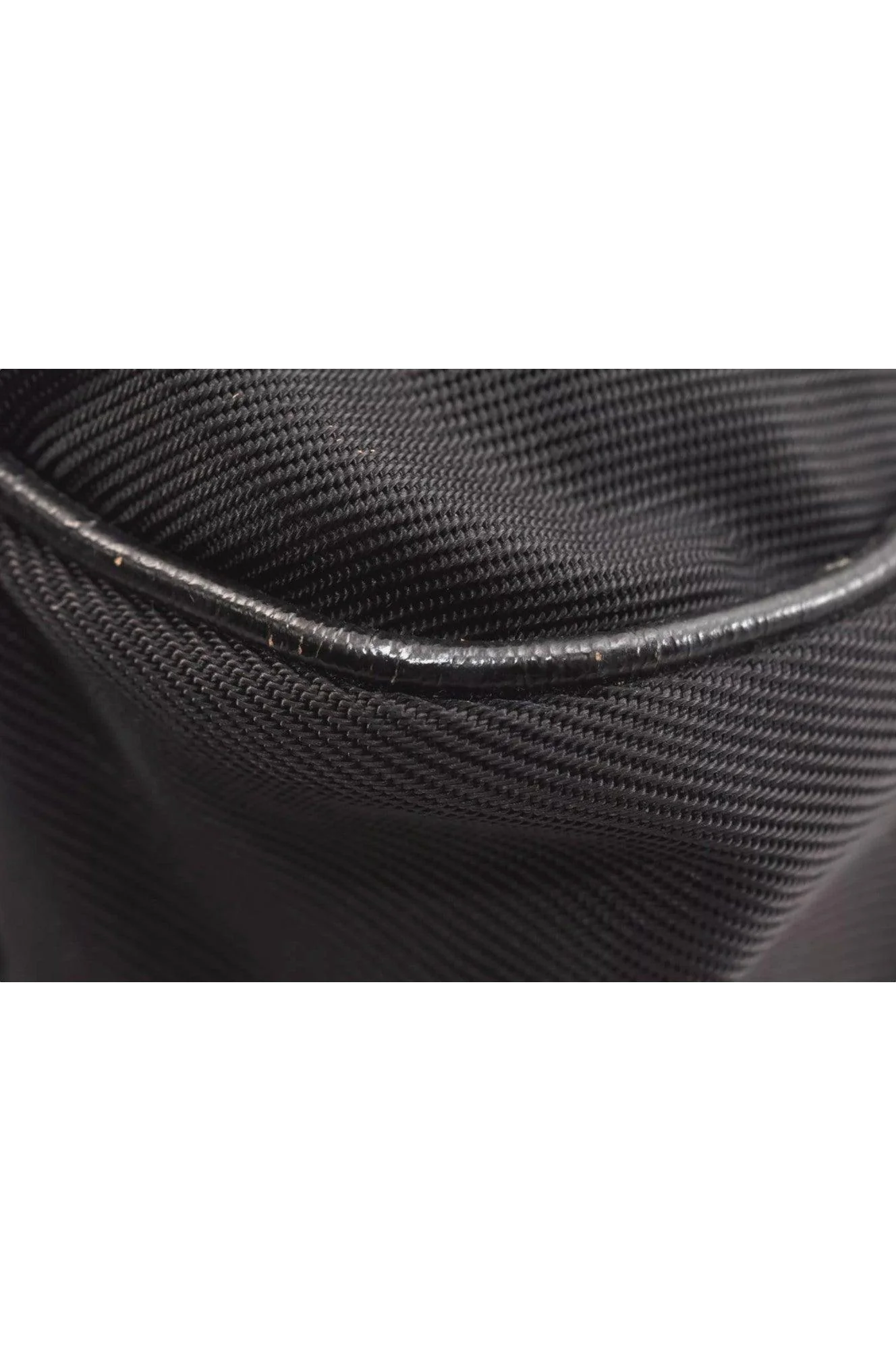 GUCCI Vintage Bamboo Shoulder Tote Bag Nylon Leather Black 7752K - Image 10