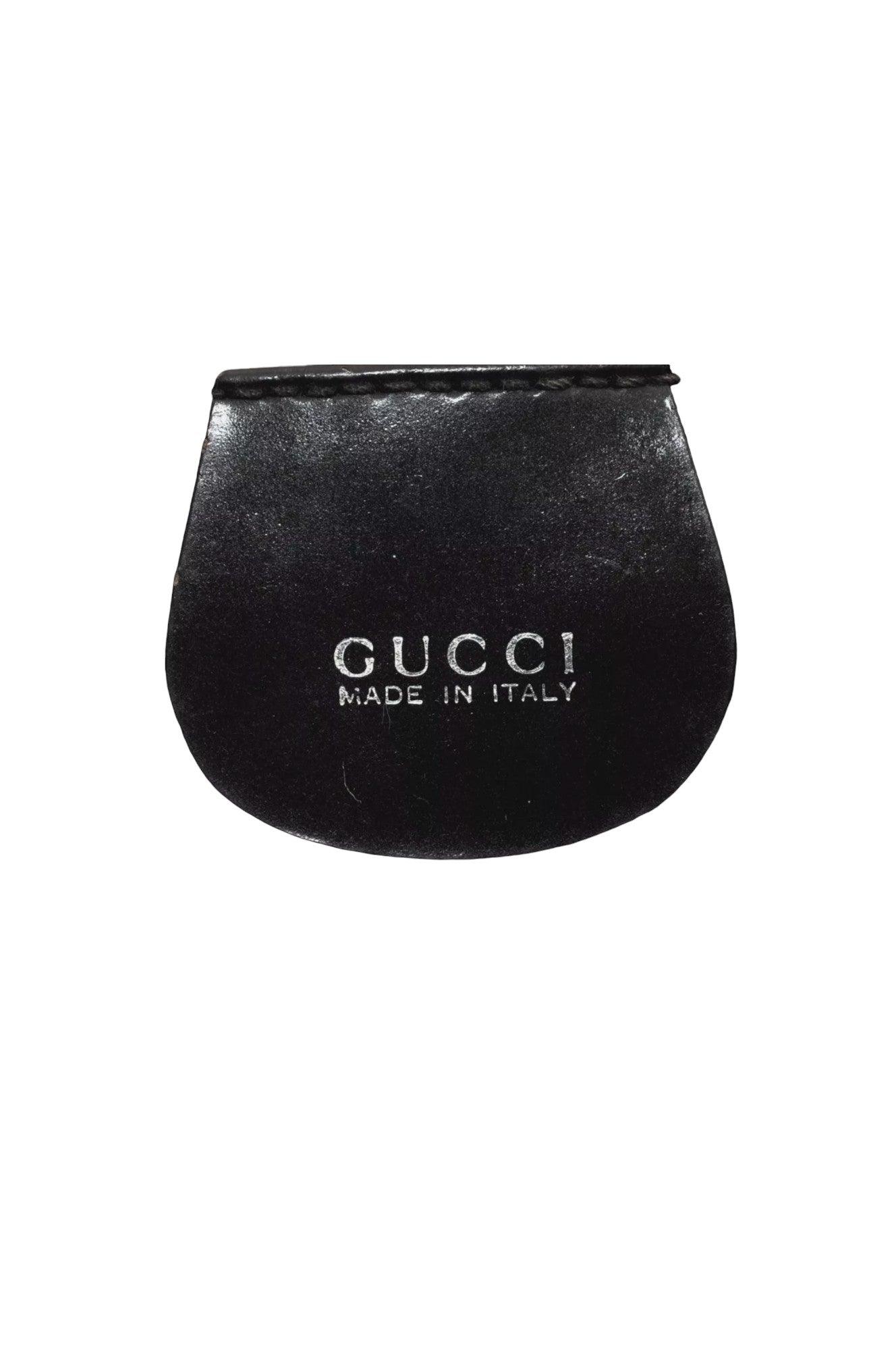 GUCCI Vintage Bamboo Shoulder Tote Bag Nylon Leather Black 7752K - Image 15
