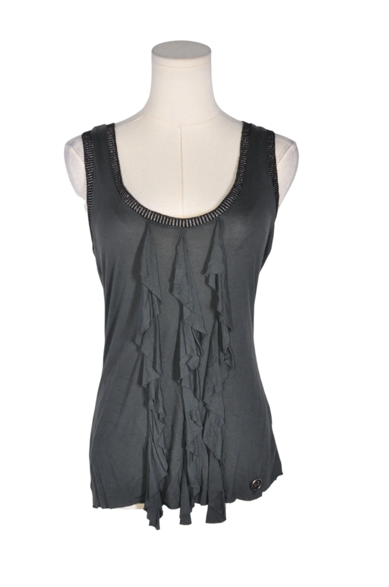 GUESS Women Tank Tops Regular fit in Gray - L