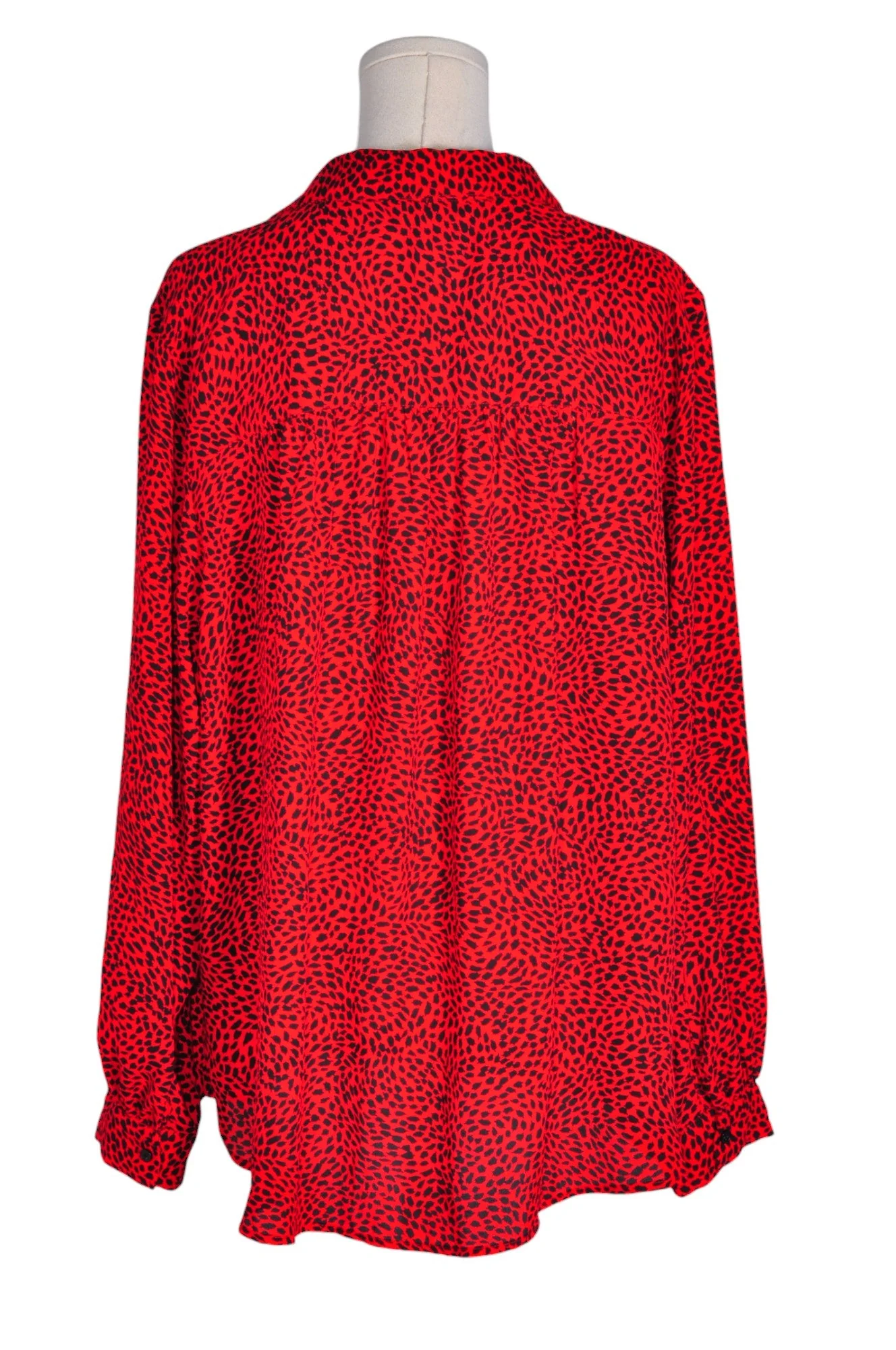 H&M Women Button Down Tops Regular fit in Red - XL - Image 2
