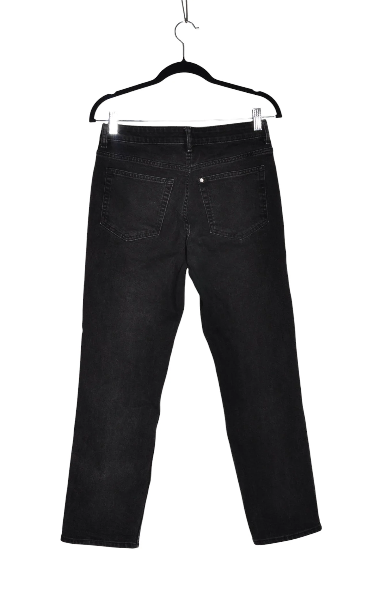 H&M Women Straight-Legged Jeans Regular fit in Black - 4 - Image 2