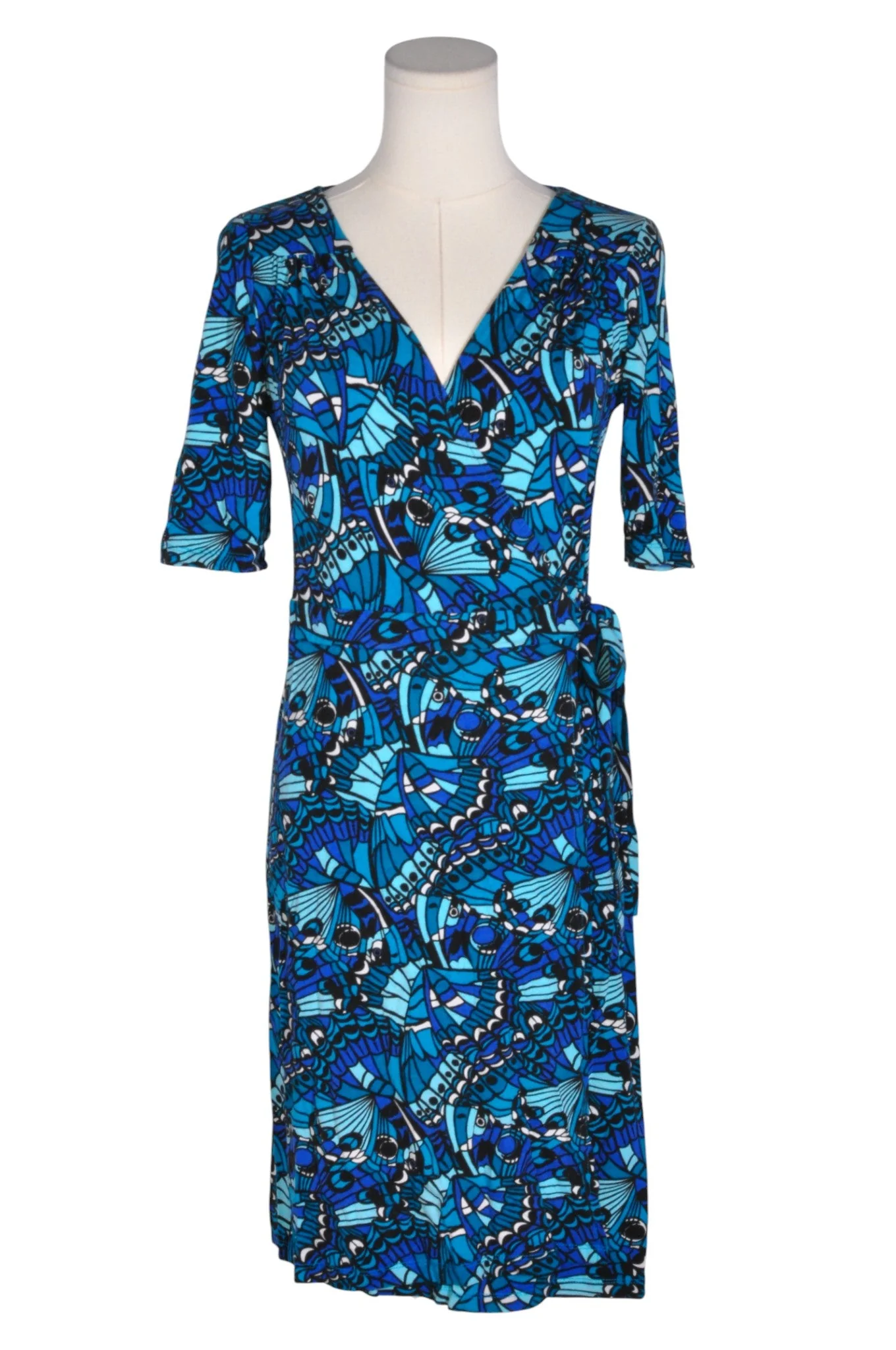 H&M Women Wrap Dresses Regular fit in Blue - 12
