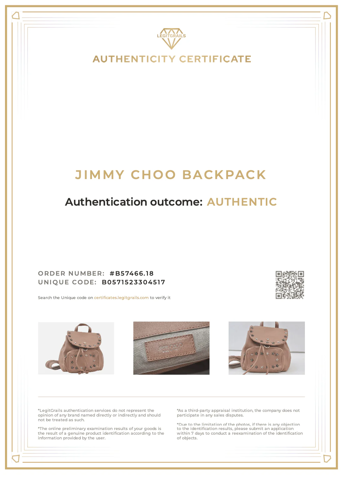 JIMMY CHOO Vintage Stella Star Studs Leather Backpack Pink Beige 7492K - Image 23