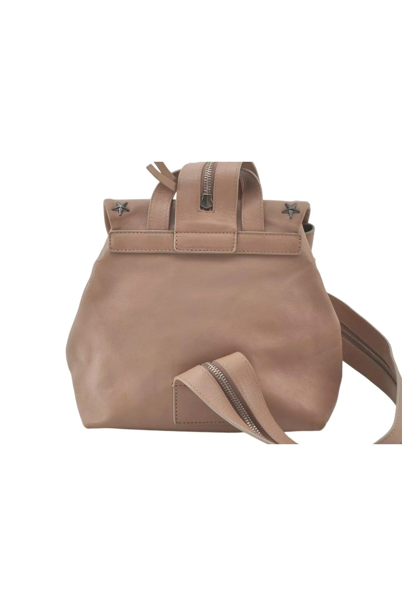 JIMMY CHOO Vintage Stella Star Studs Leather Backpack Pink Beige 7492K - Image 3