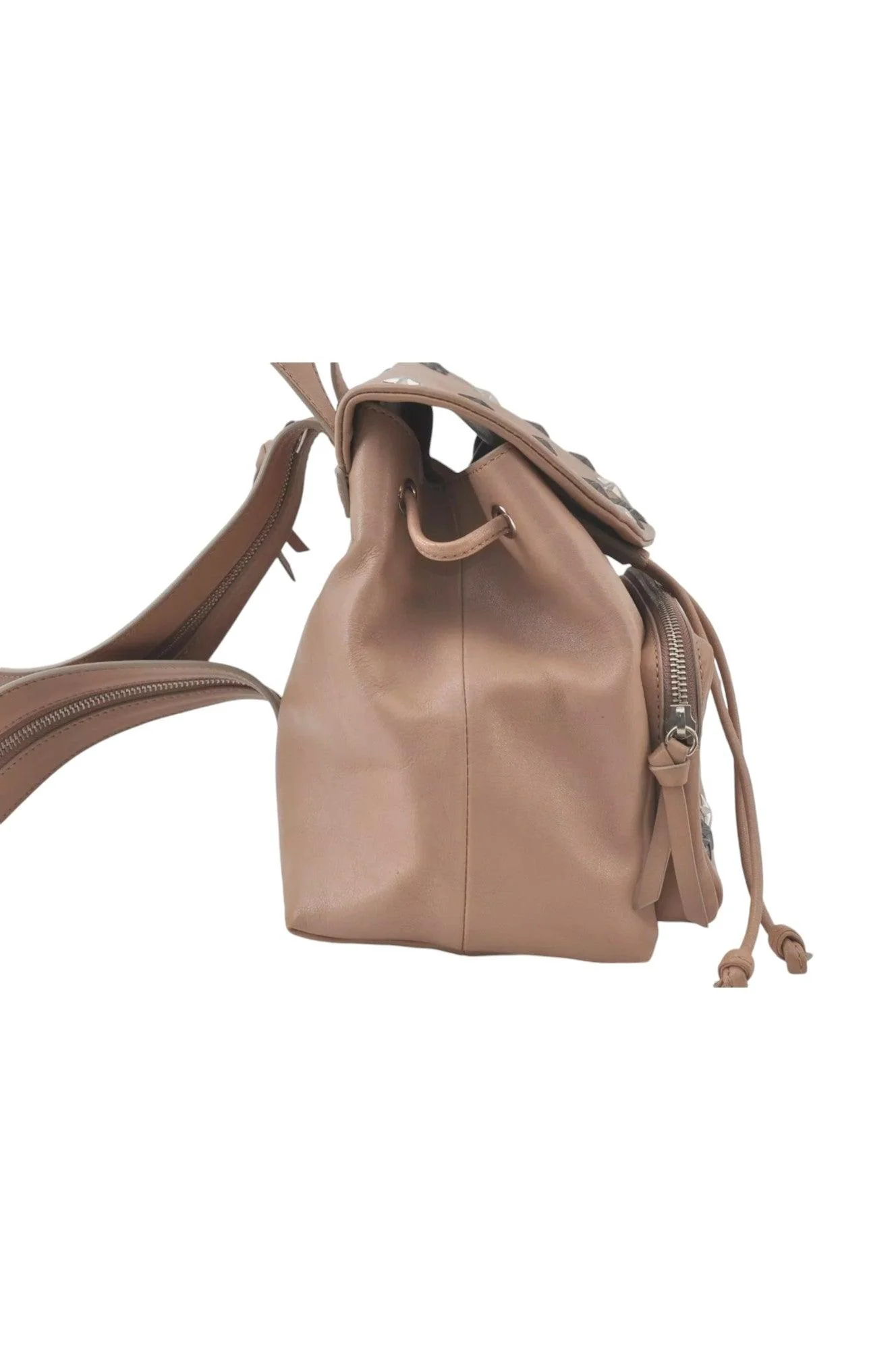 JIMMY CHOO Vintage Stella Star Studs Leather Backpack Pink Beige 7492K - Image 5
