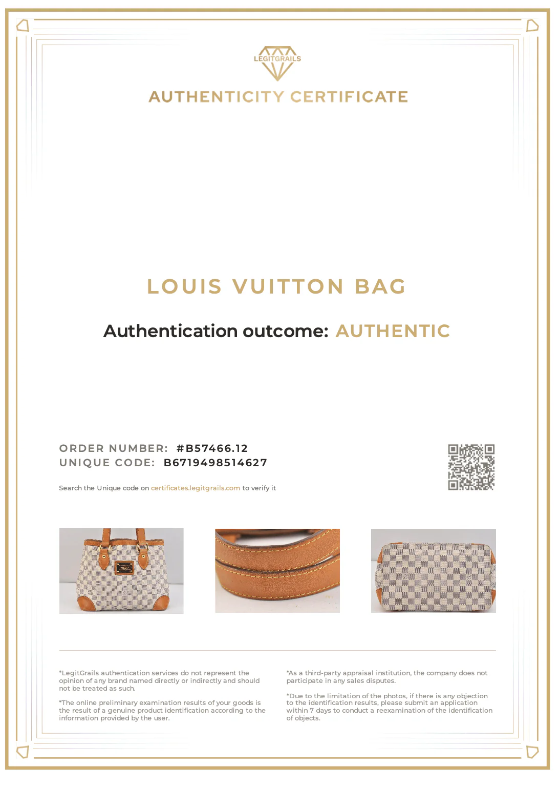 Louis Vuitton Damier Azur Hampstead PM N51207 Shoulder Tote Bag 8127K - Image 22