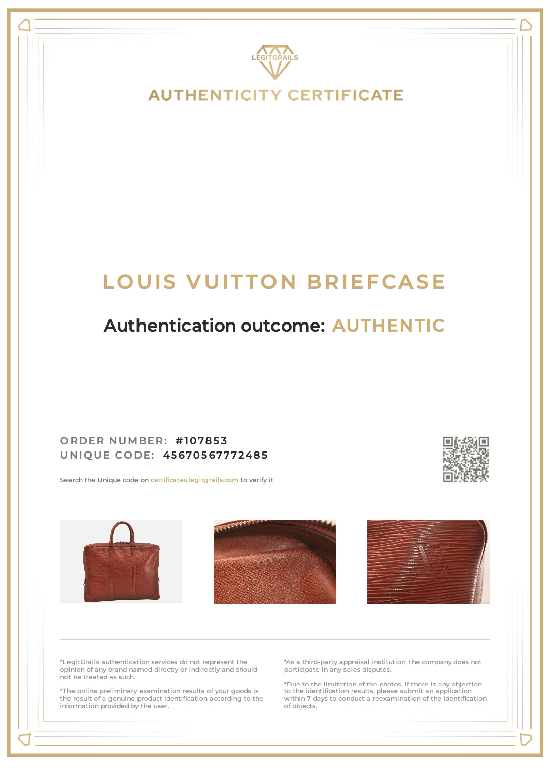 Louis Vuitton Epi Porte Documents Voyage Briefcase M54473 Brown 6978K - Image 25