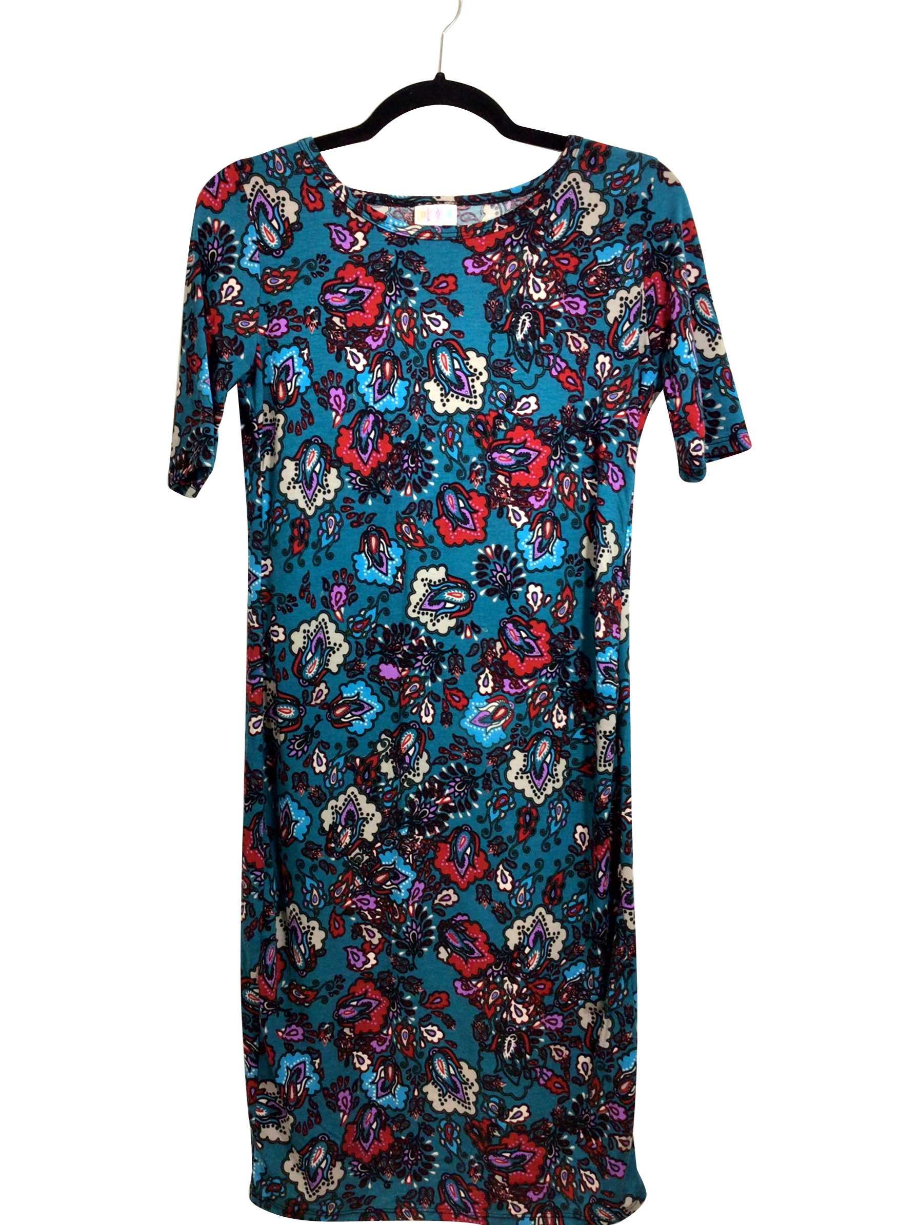 LULAROE Regular fit Midi Dress in Blue - S