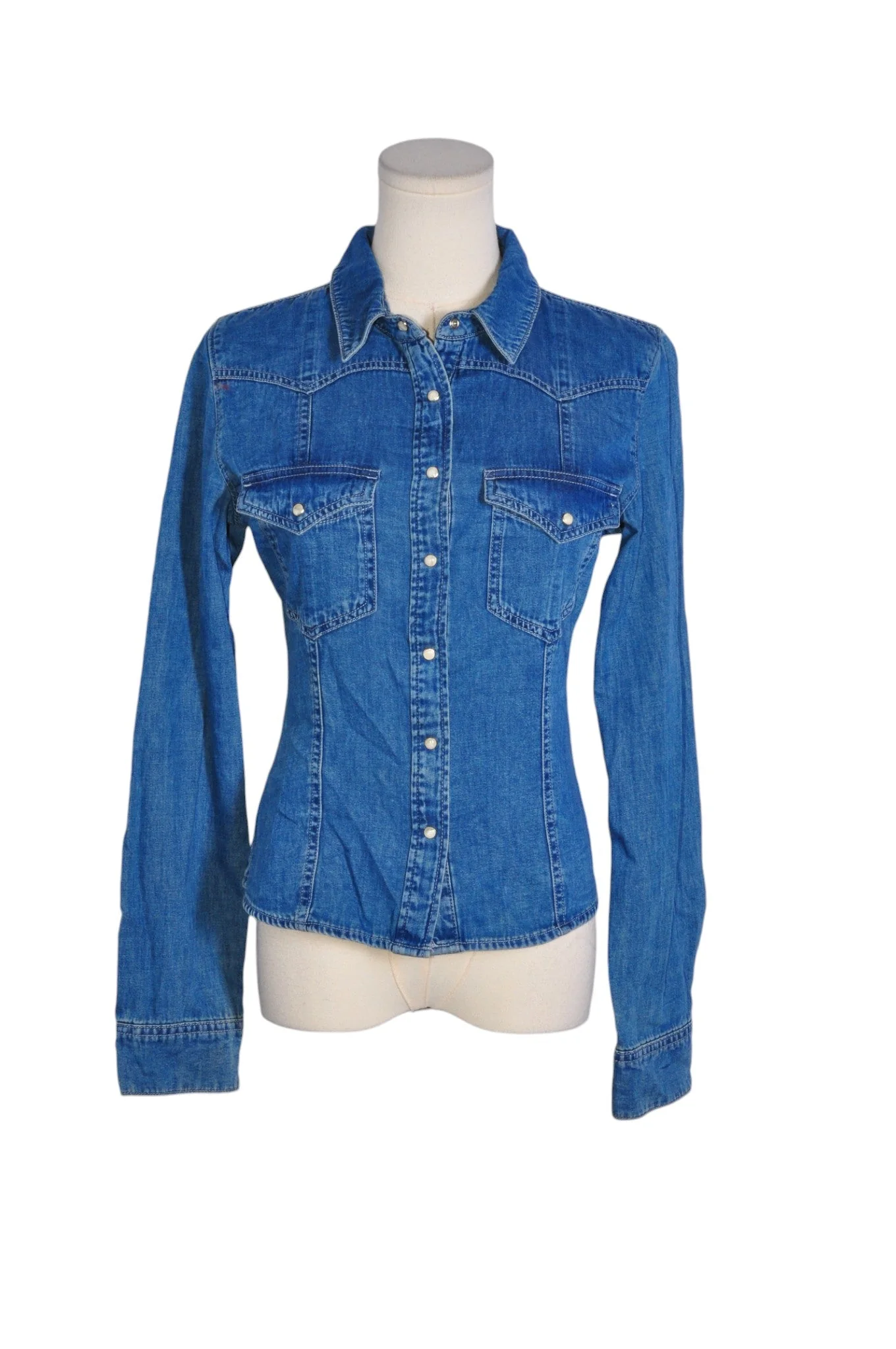 M&G Women Denim Tops Regular fit in Blue - S