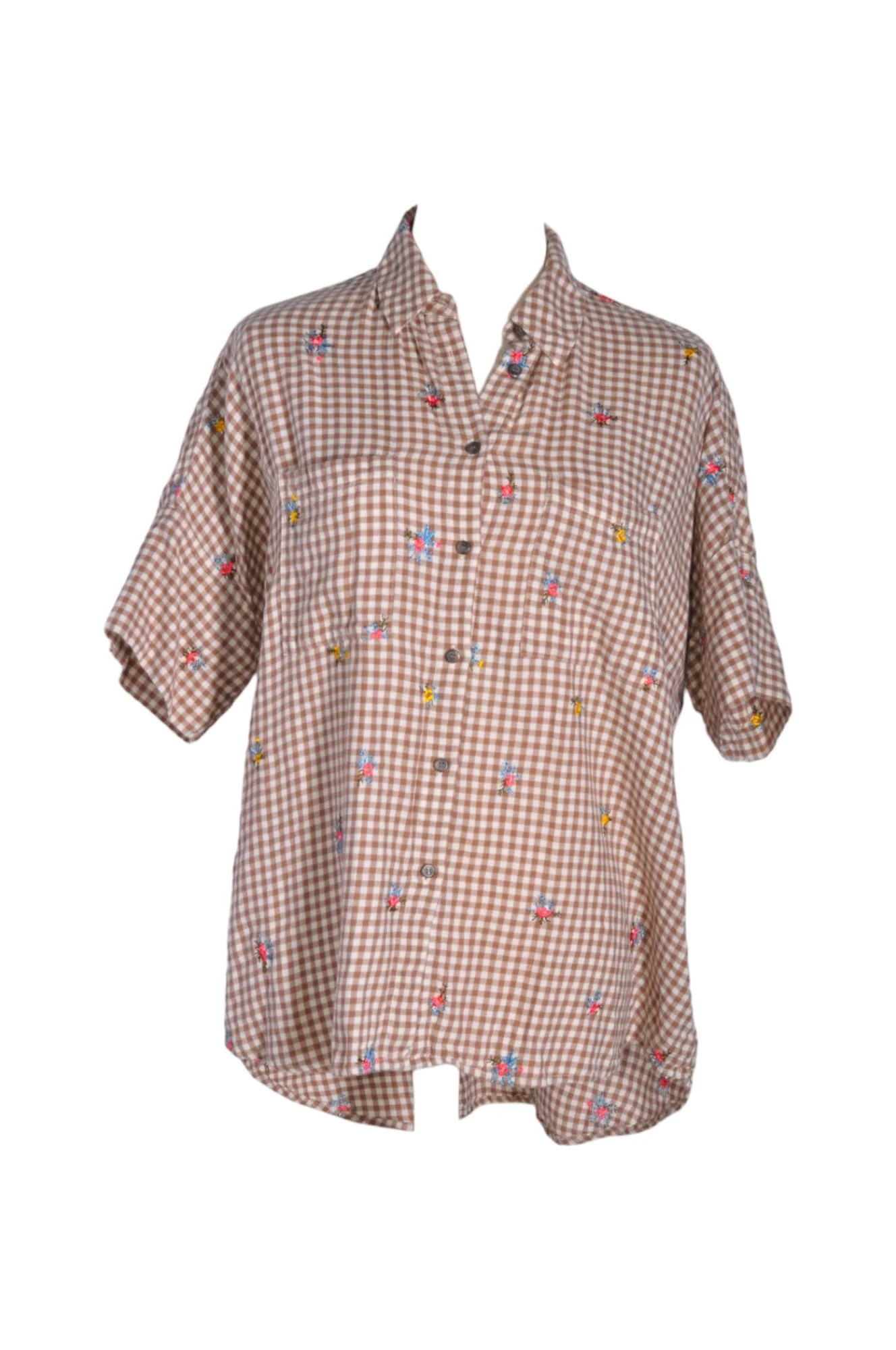 MADEWELL Women Button Down Tops Regular fit in Brown - S