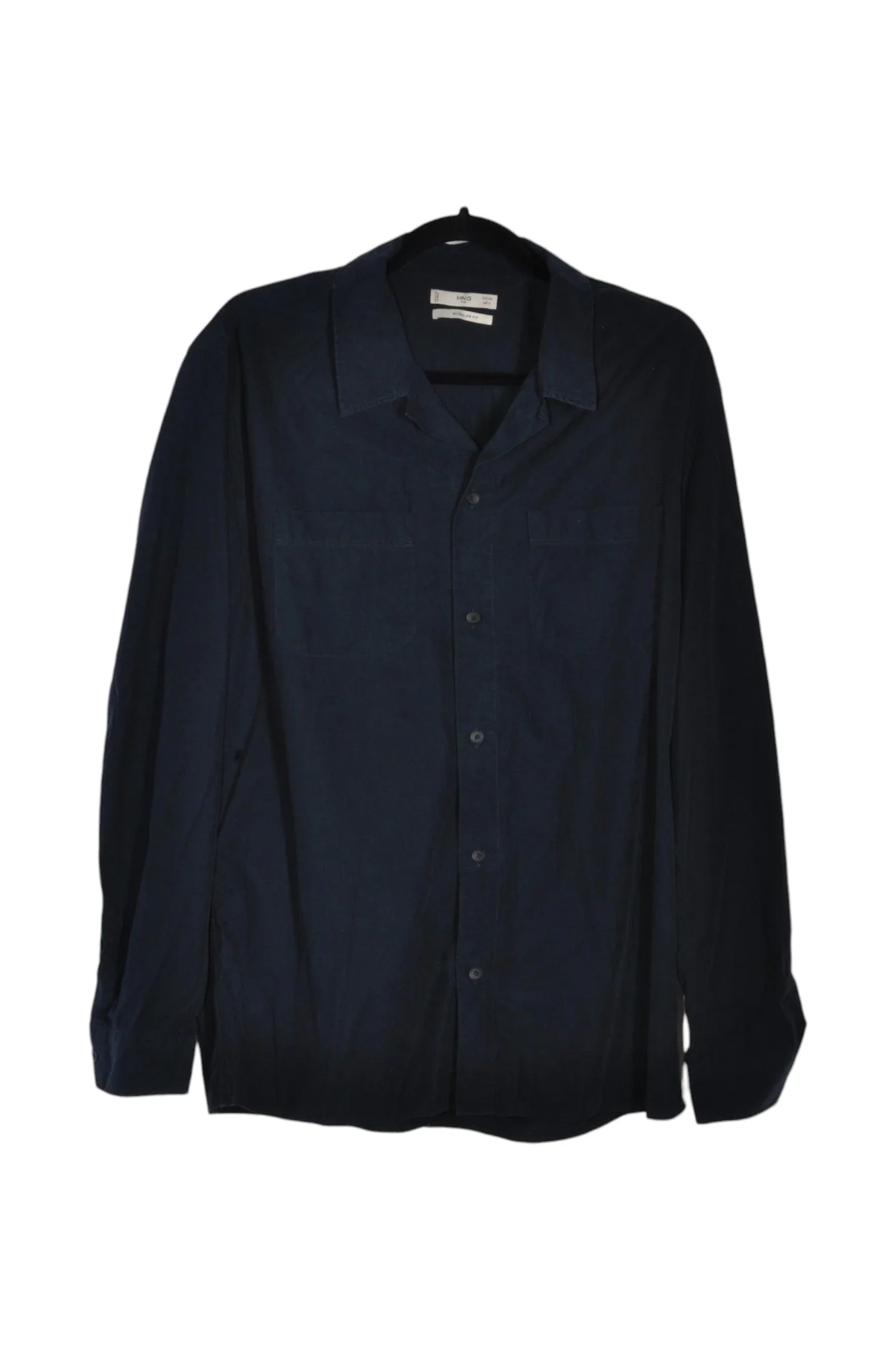 MANGO Men Button Down Tops Regular fit in Black - L