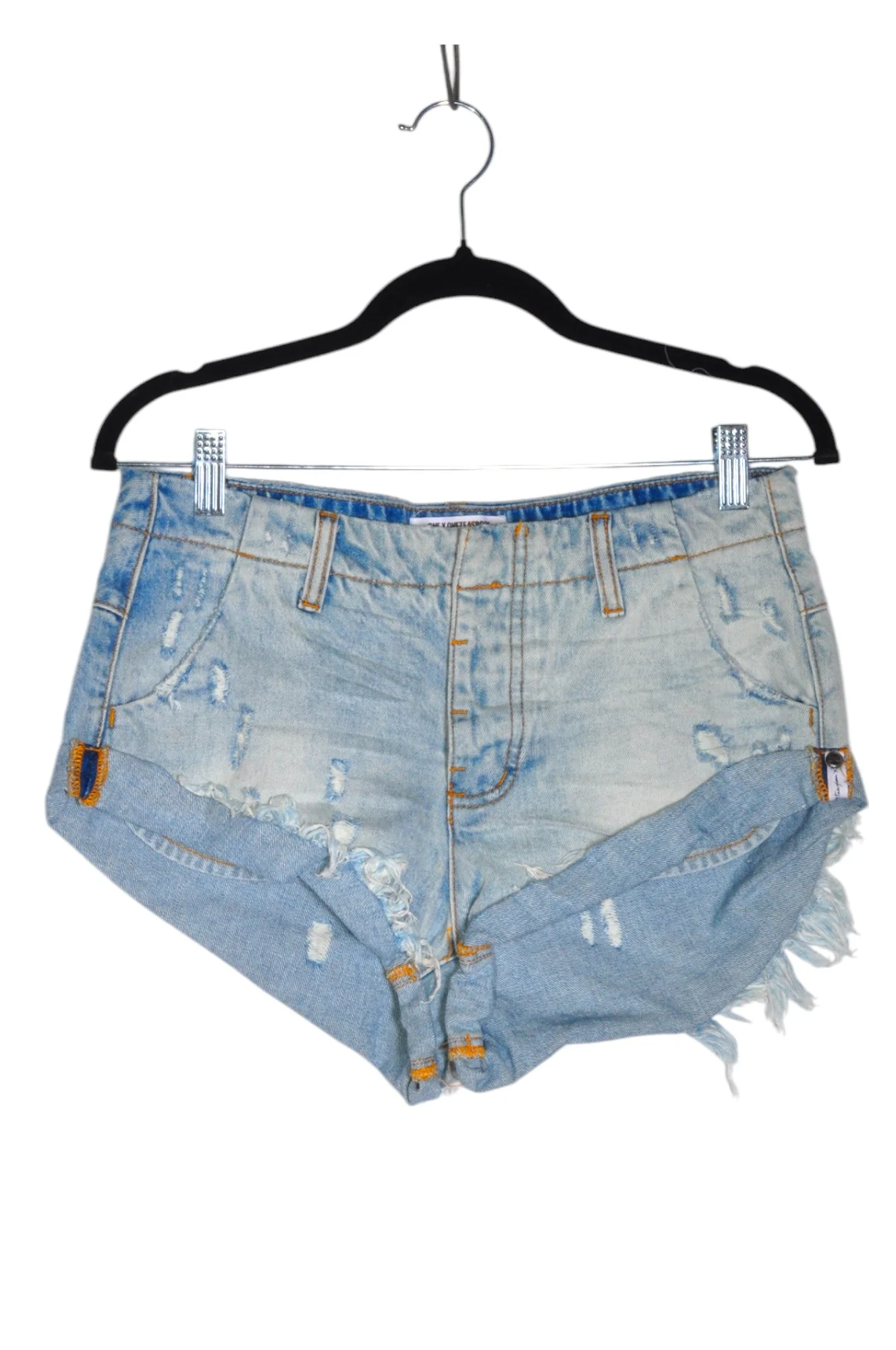 ONE TEASPOON Women Denim Shorts Regular fit in Blue - 26