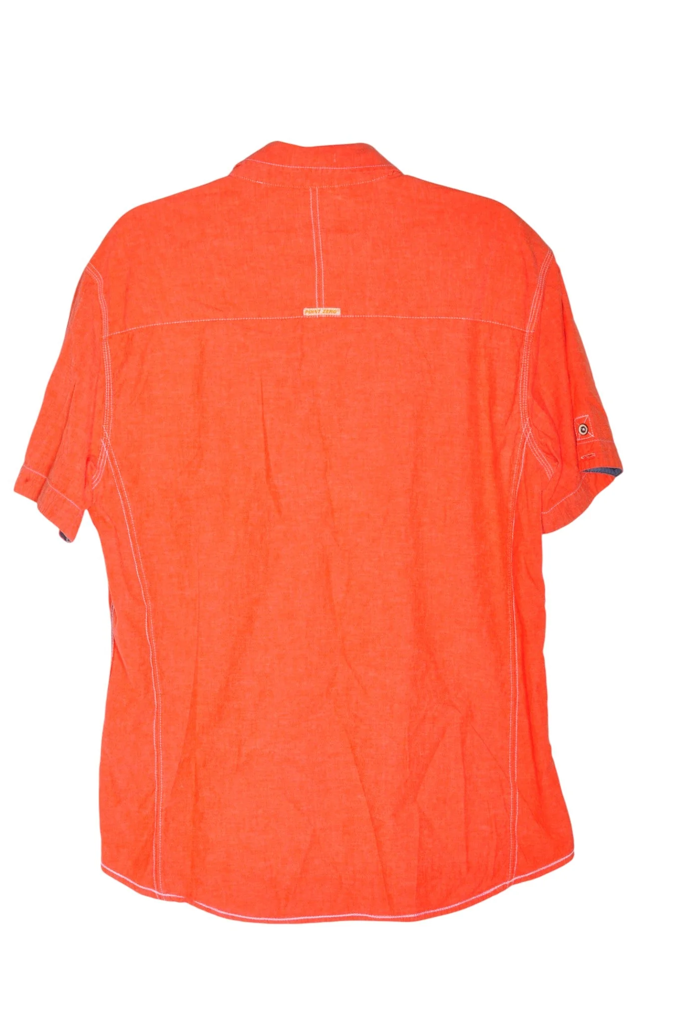 POINT ZERO Men Button Down Tops Regular fit in Orange - L - Image 2