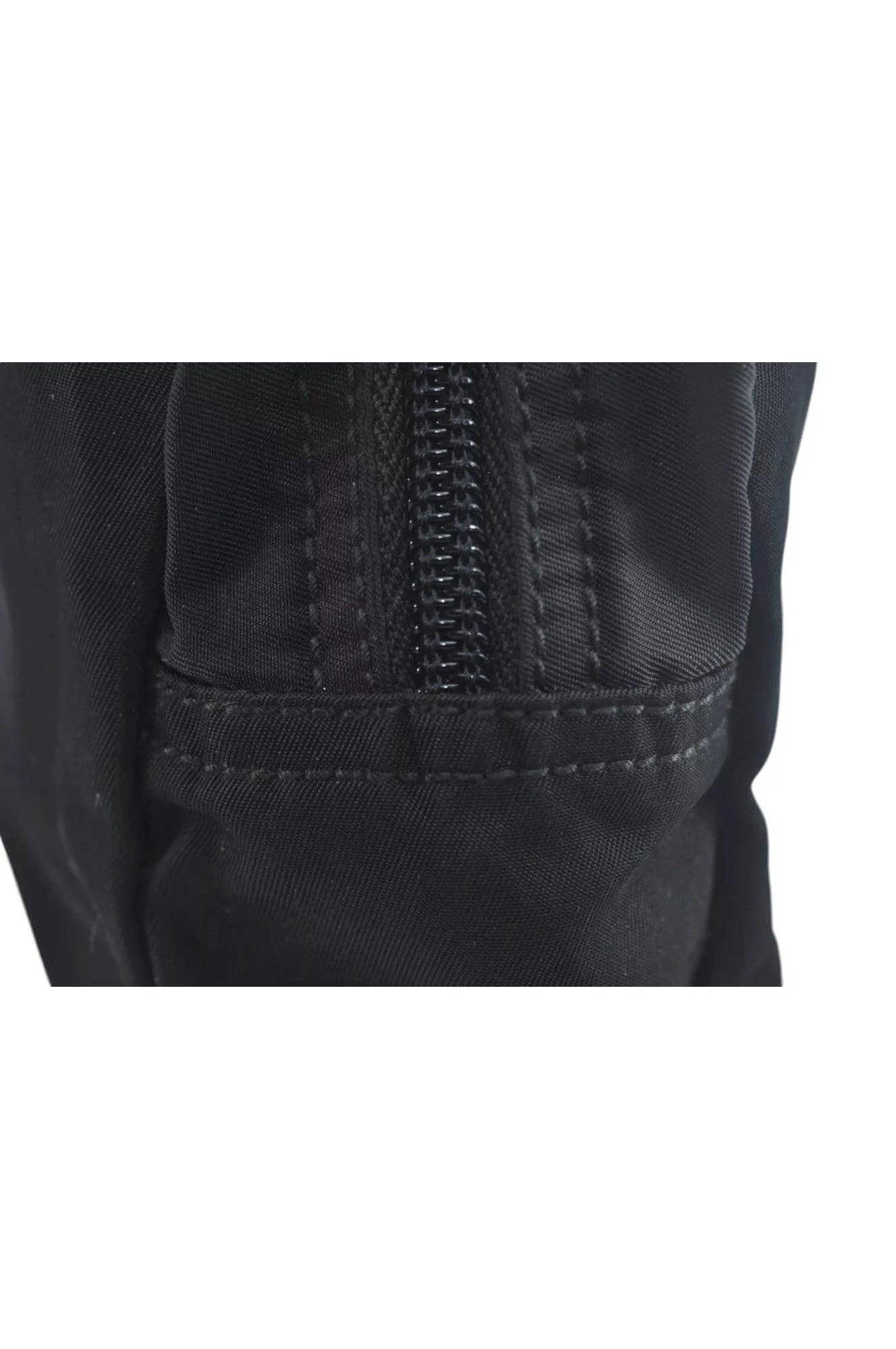 PRADA Nylon Leather Pouch Purse Black 3978K - Image 13